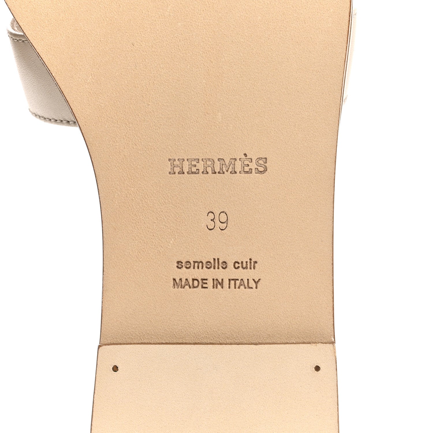 Box Calfskin Oran Sandals 39 Beige Nomade 39