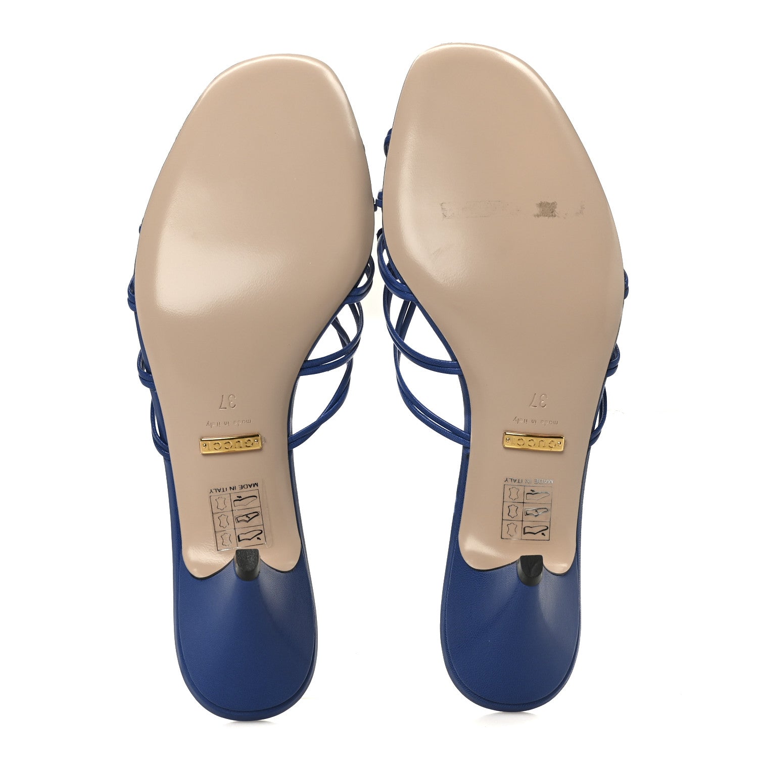Malaga Kid Crystal GG Isa Ankle Strap 55mm Sandals 37 Rio Blue
