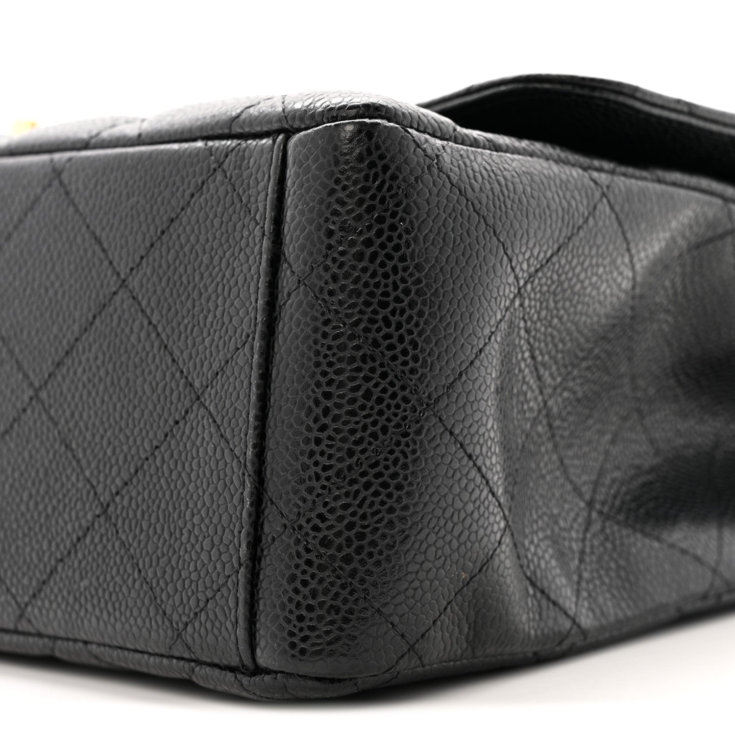 Caviar Quilted Maxi Double Flap  Black