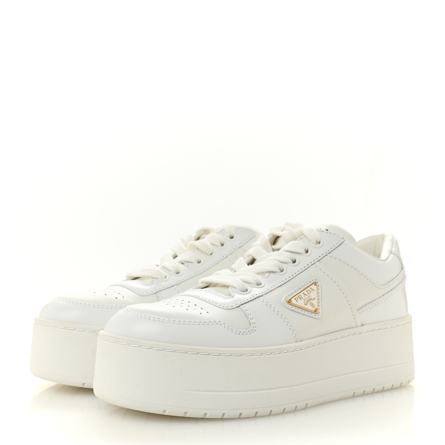 Vitello Rois Triangle Womens Downtown Platform Low Top Sneakers 37 White