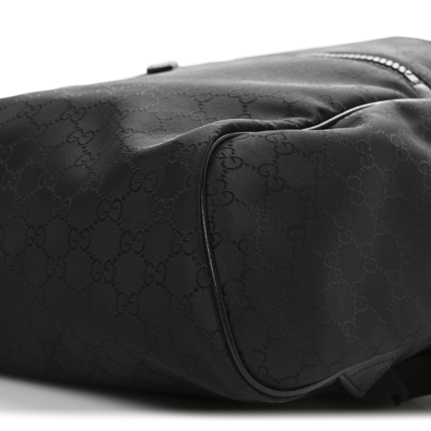 Nylon Monogram Slim Backpack Black