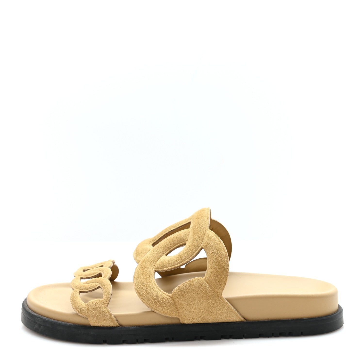 Suede Goatskin Extra Sandals 36 Beige Argile