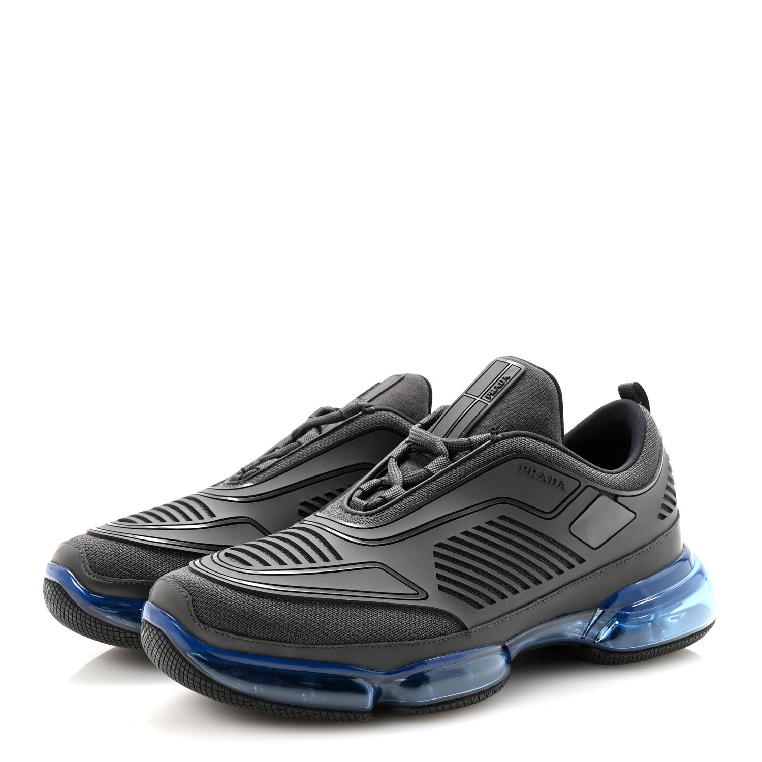 Rubber Knit Fabric Mens Cloudbust Air Sneakers 8.5 Grey Blue
