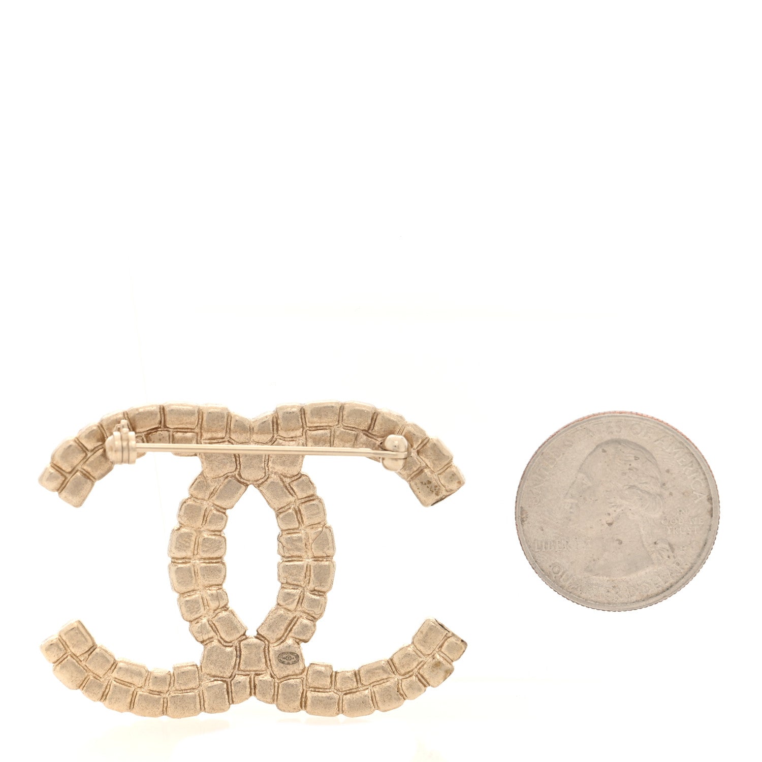 Enamel CC Brooch Gold Multicolor