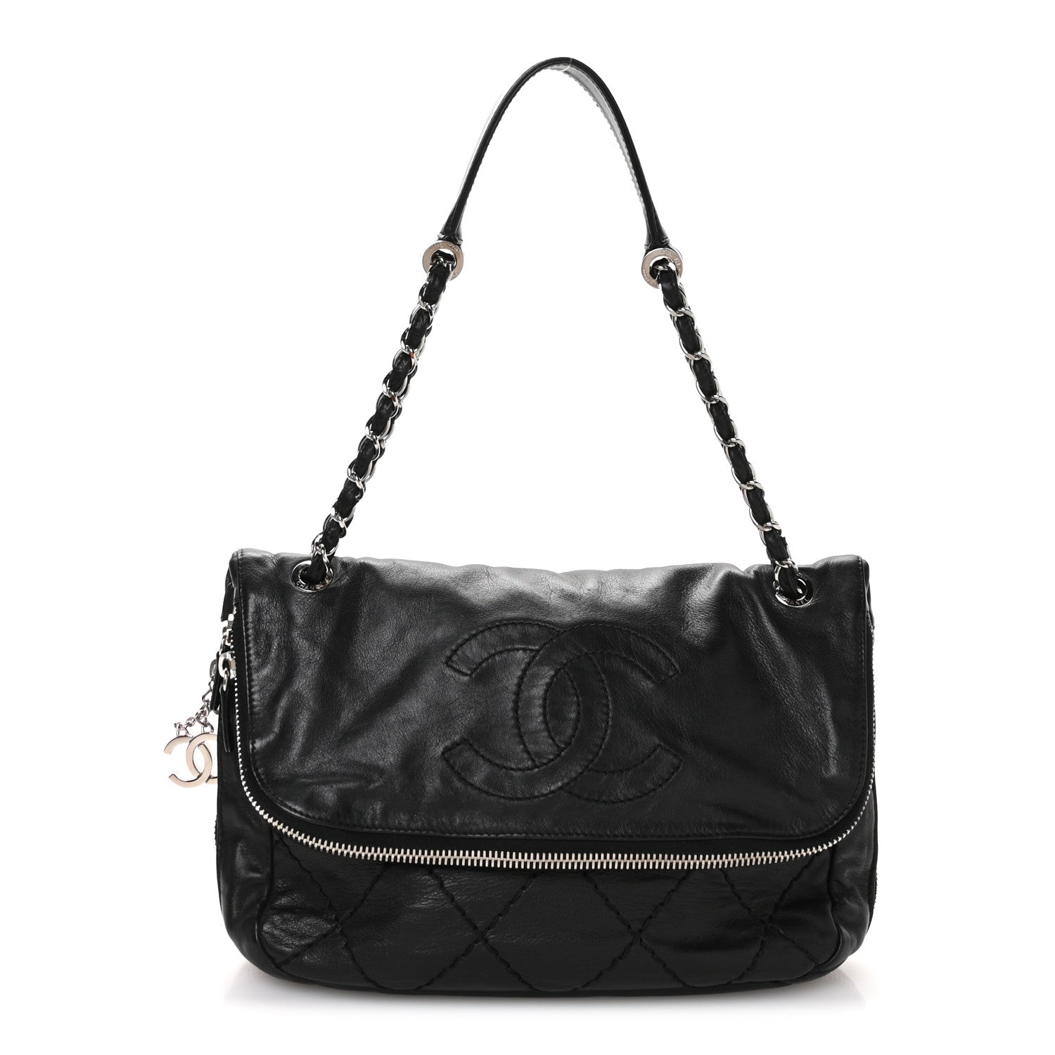 Calfskin Expandable Flap Black