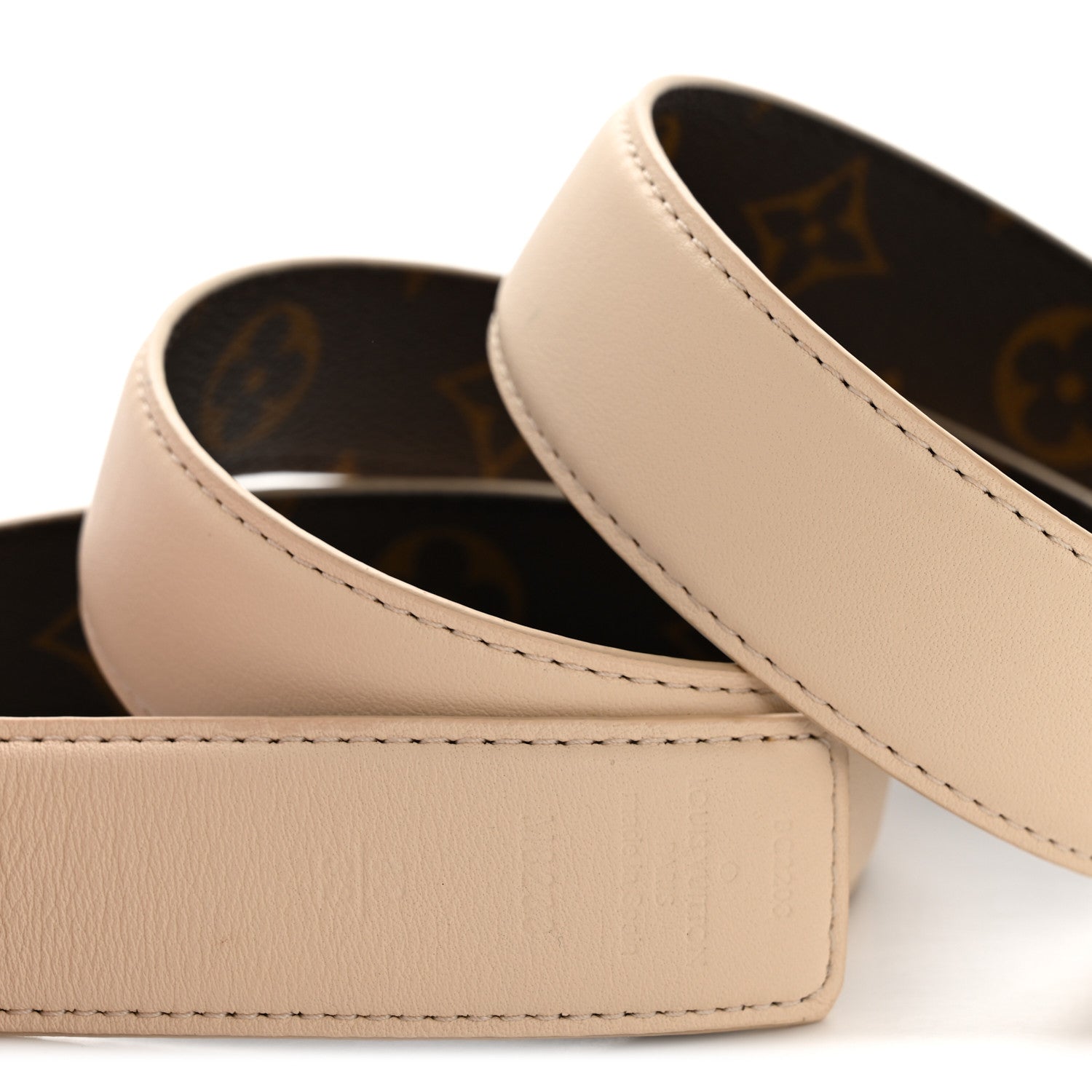 Monogram 30mm Pretty LV Reversible Belt 80 32 Beige