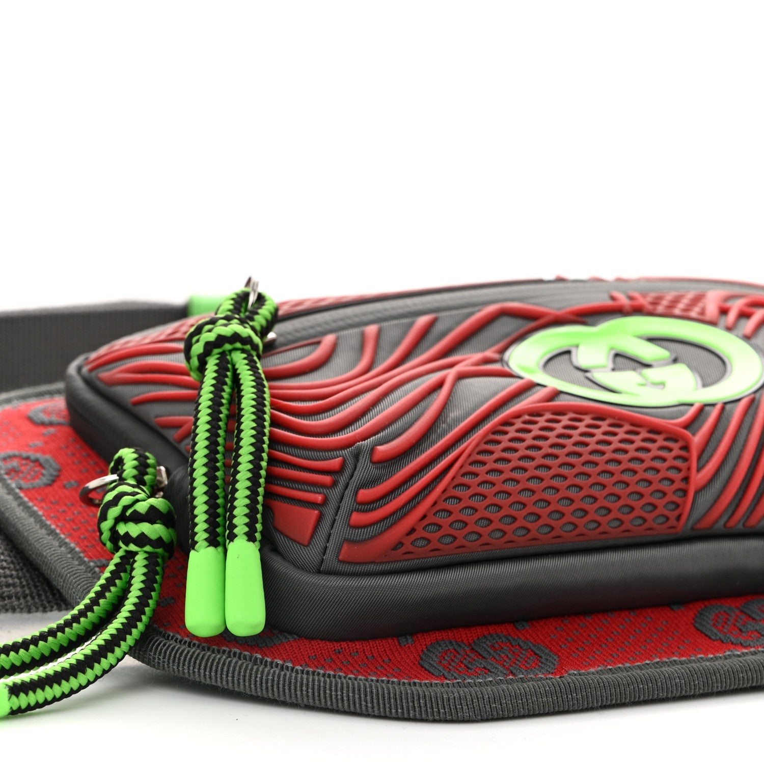 Jersey GG Monogram All Over Sporty Belt Bag Red Multicolor