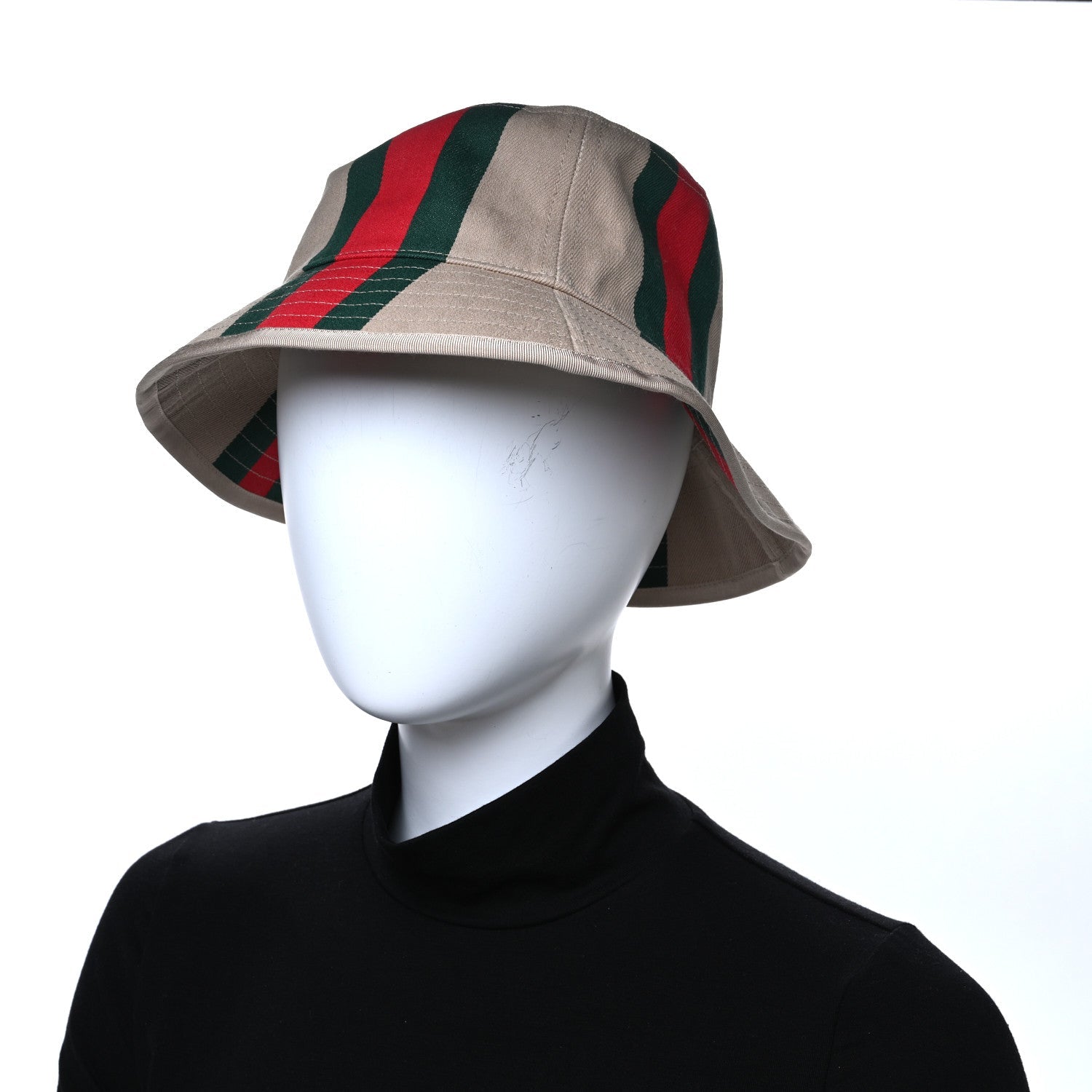 Monogram Canvas Web Bucket Hat M Beige