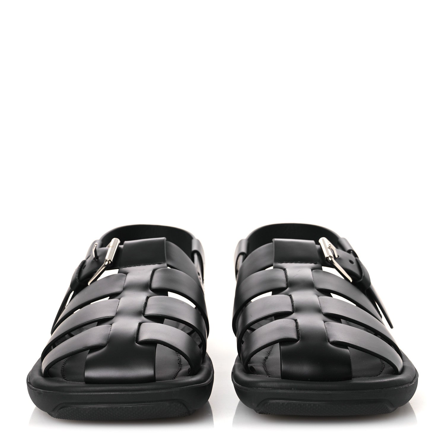 Spazzolato Rois Mens Fisherman Cage Sandals 9 Black