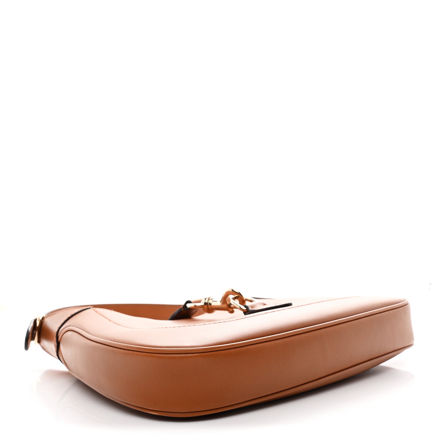 Ancora Calfskin Jackie Shoulder Bag Harness Brown