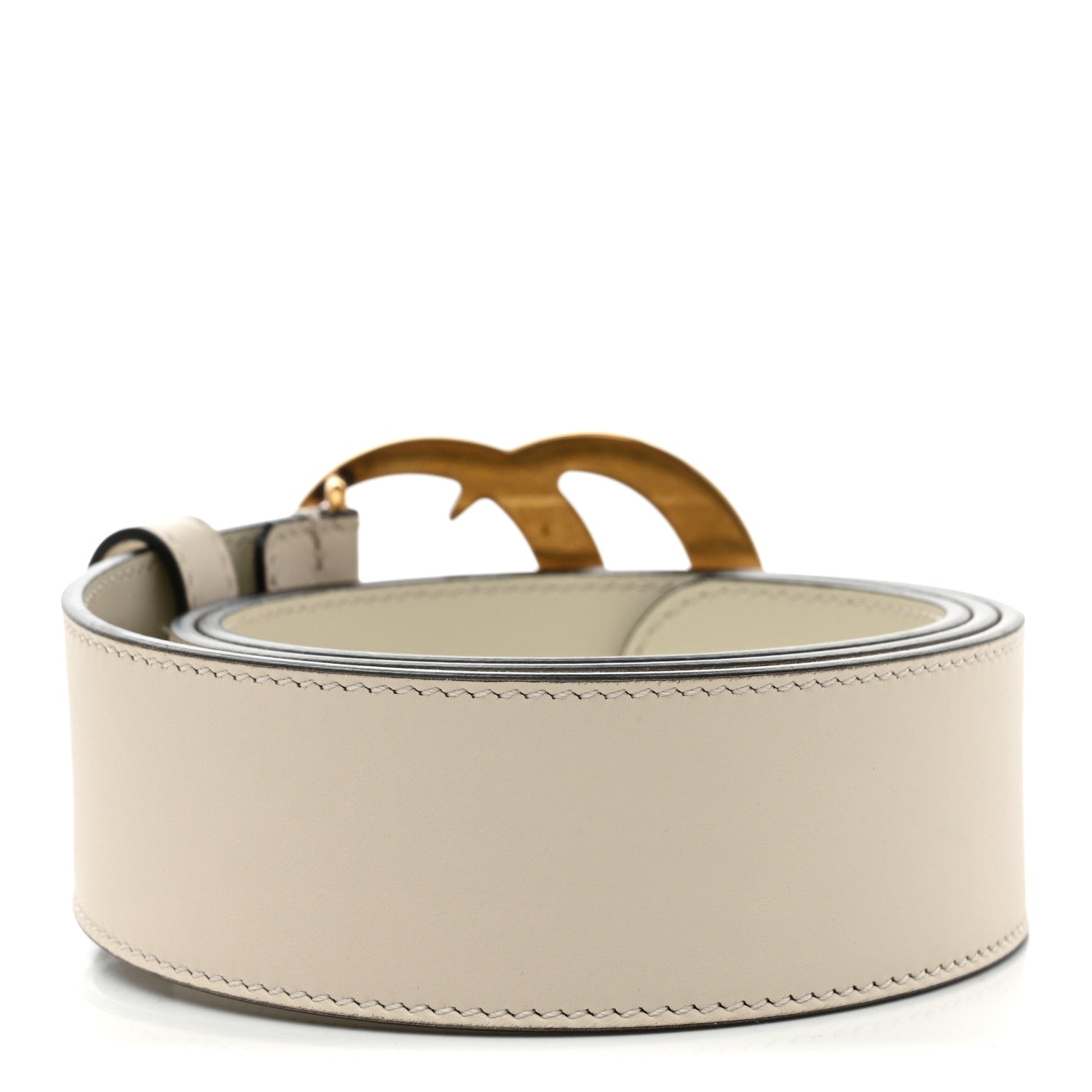 Calfskin Double G 40mm Belt 80 32 Mystic White