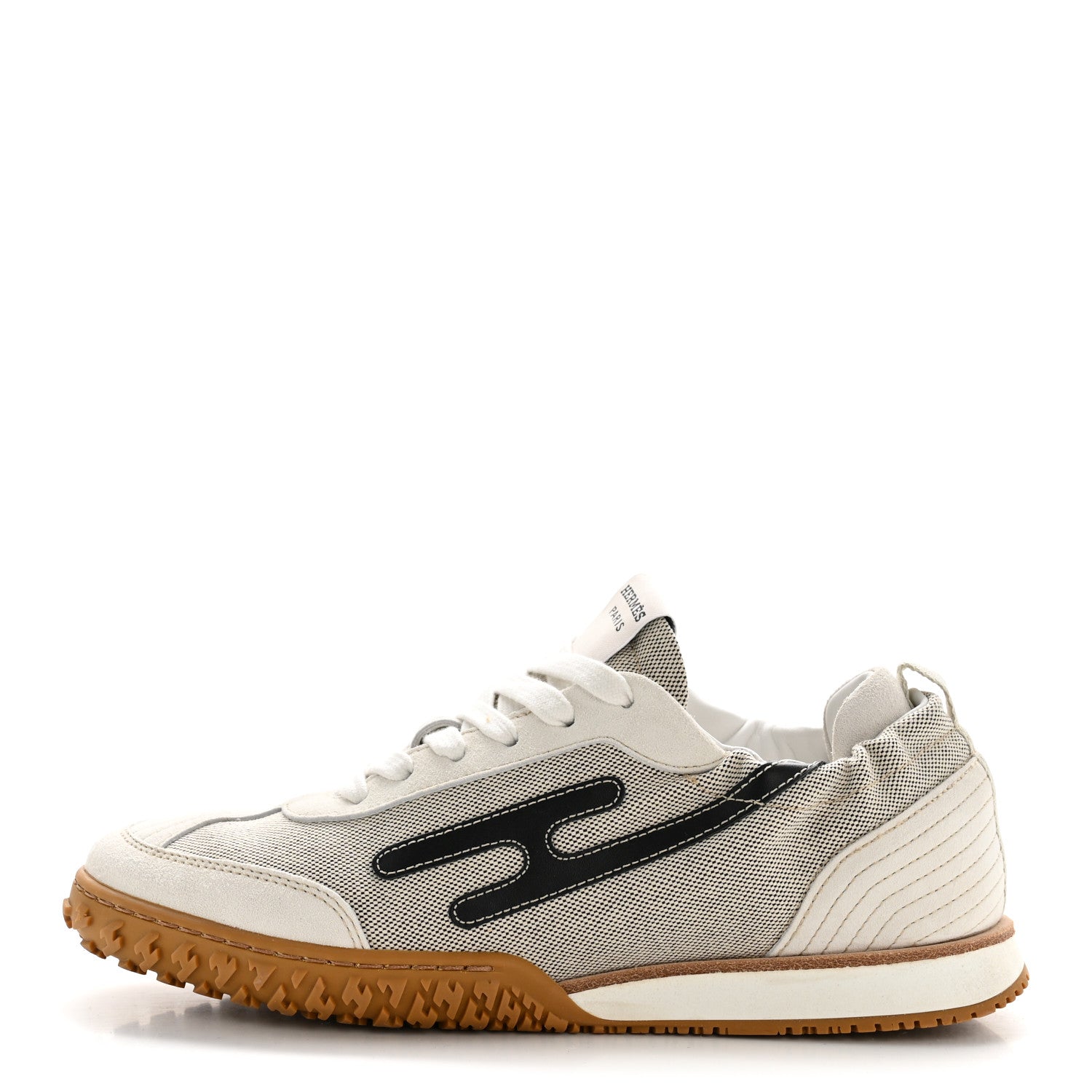 H Canvas Suede Goatskin Calfskin Jet Sneakers 37.5 Multicolor Prunoir