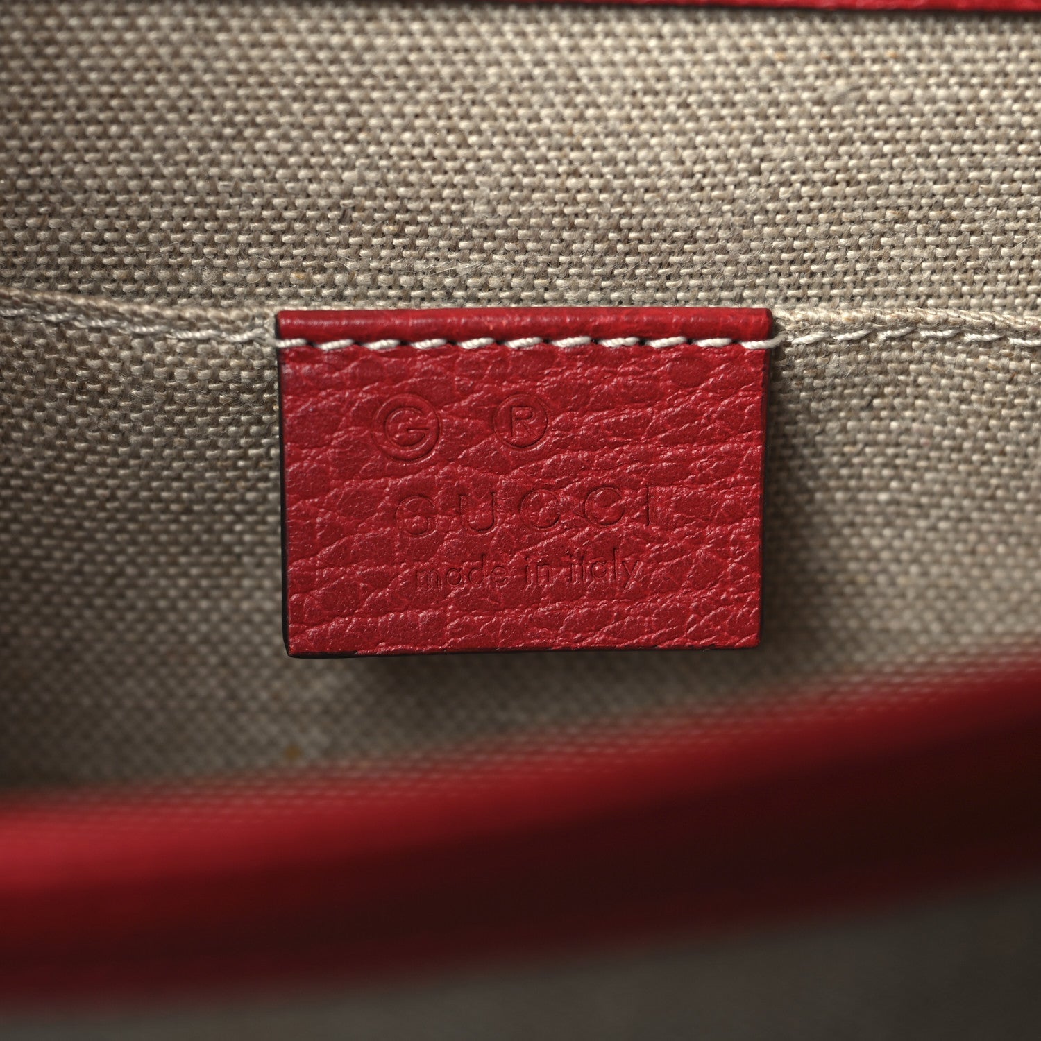Dollar Calfskin Small Interlocking G Shoulder Bag Red