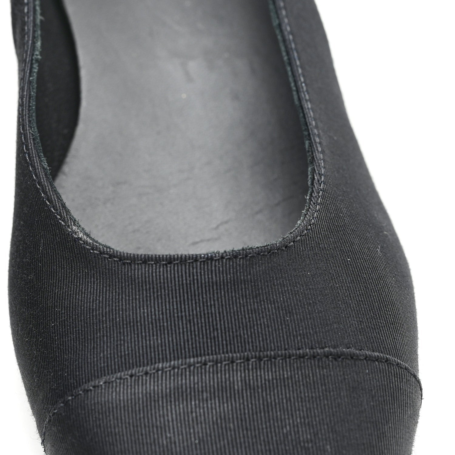 Grosgrain Cap Toe Uniform Ballerina Flats 38 Black
