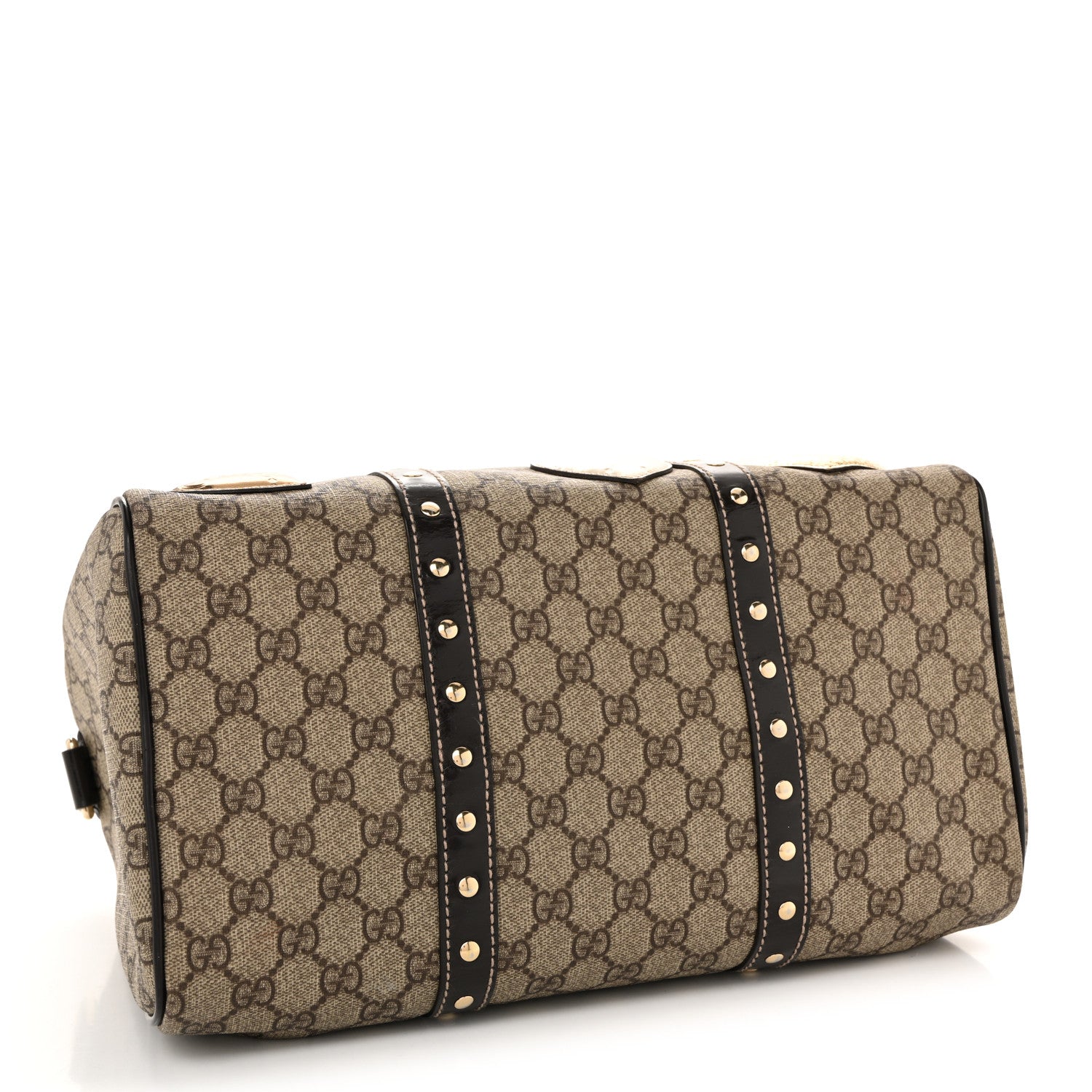 Monogram Guccissima Hearts Studded Medium Joy Boston Dark Brown