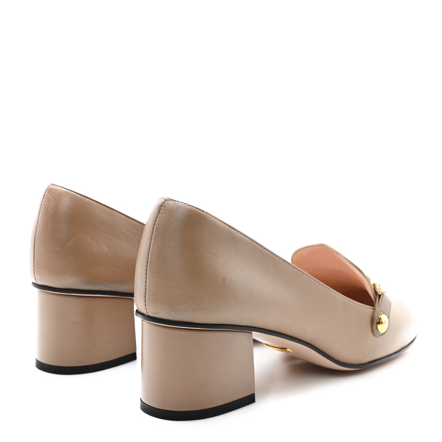 Malaga Kid Sylvie Web Chain Mid Heel Loafers 39.5 Mud