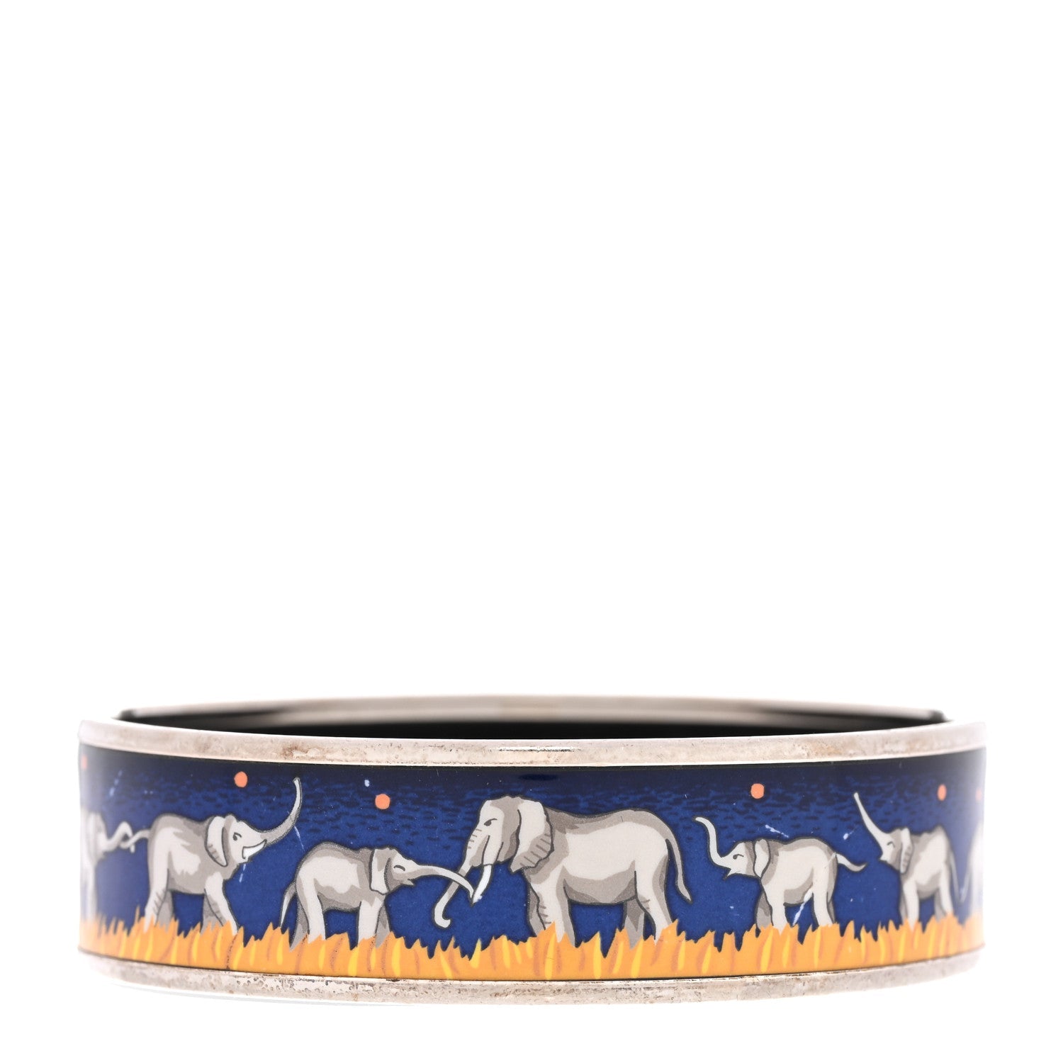 Enamel Printed Elephants Grazing Medium Bracelet 70