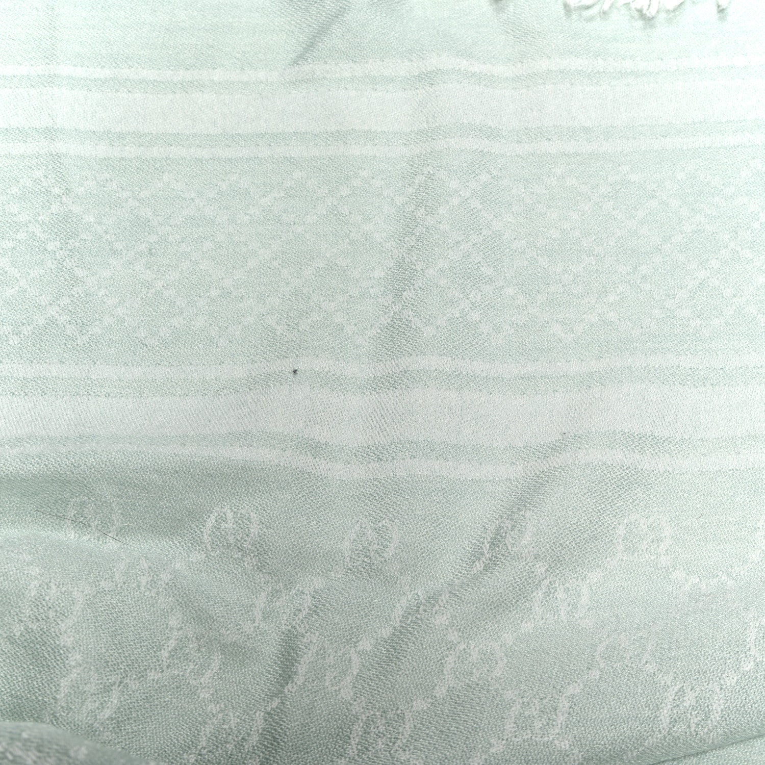 Wool Silk GG Monogram GGNat Scarf Green