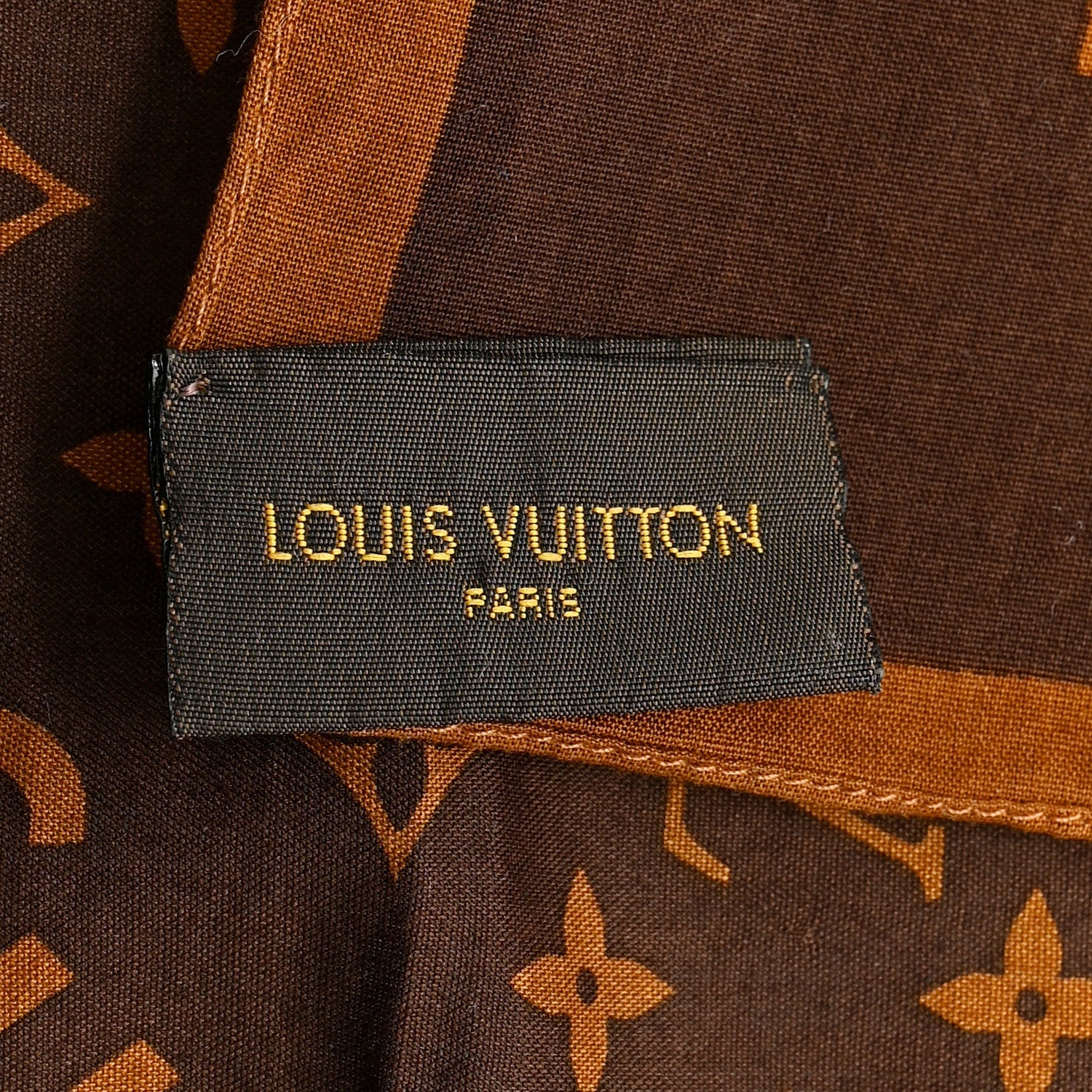 X Supreme Cotton Monogram Bandana Scarf Brown