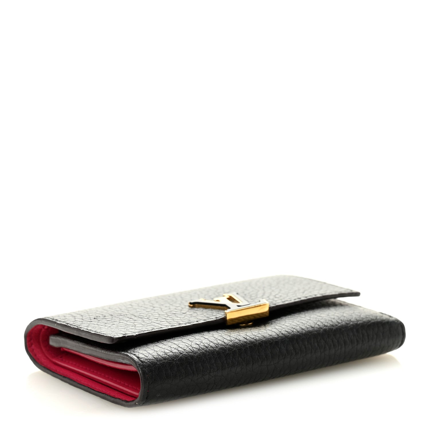 Taurillon Capucines Compact Wallet Black