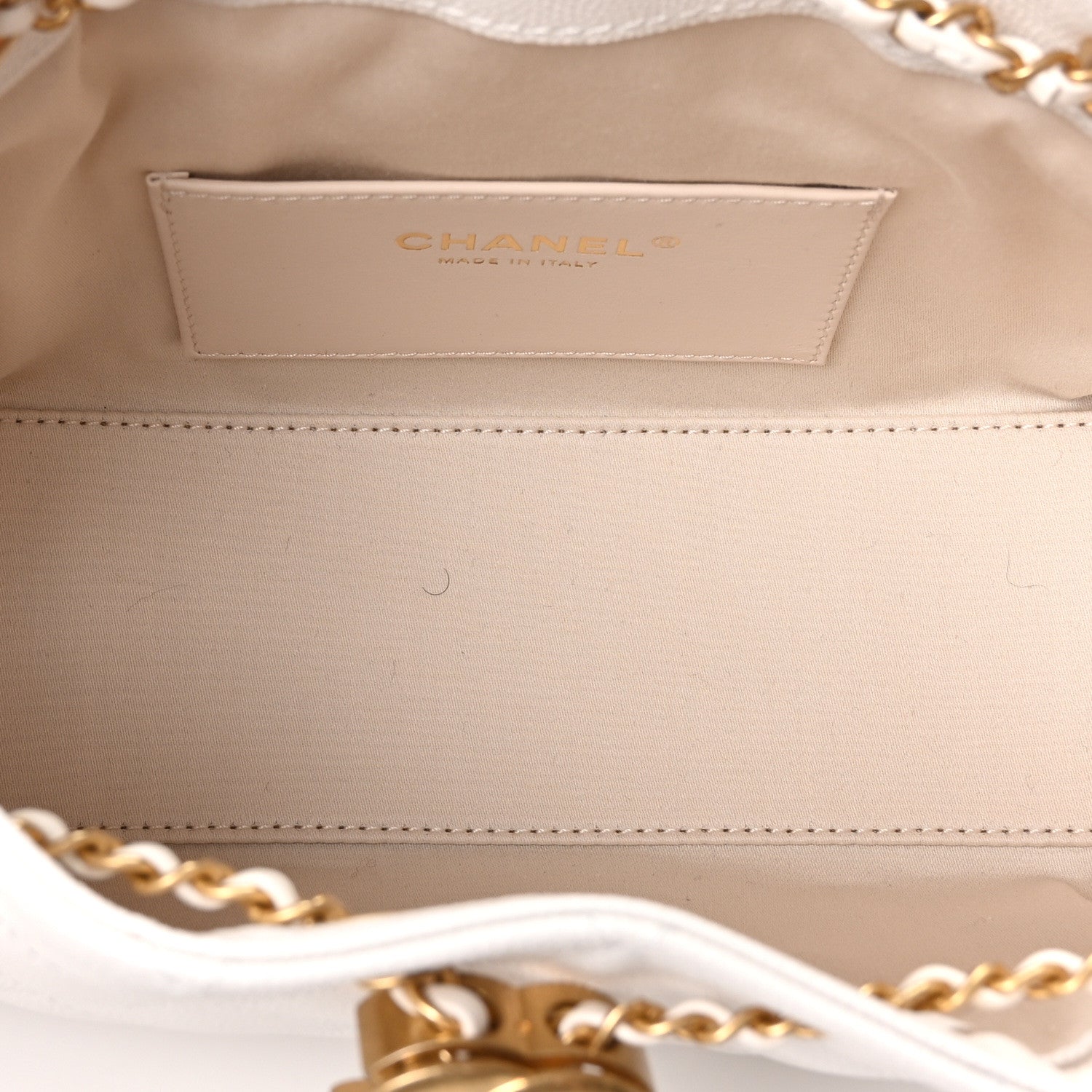 Caviar Quilted Mini Chanel 25 Handbag White