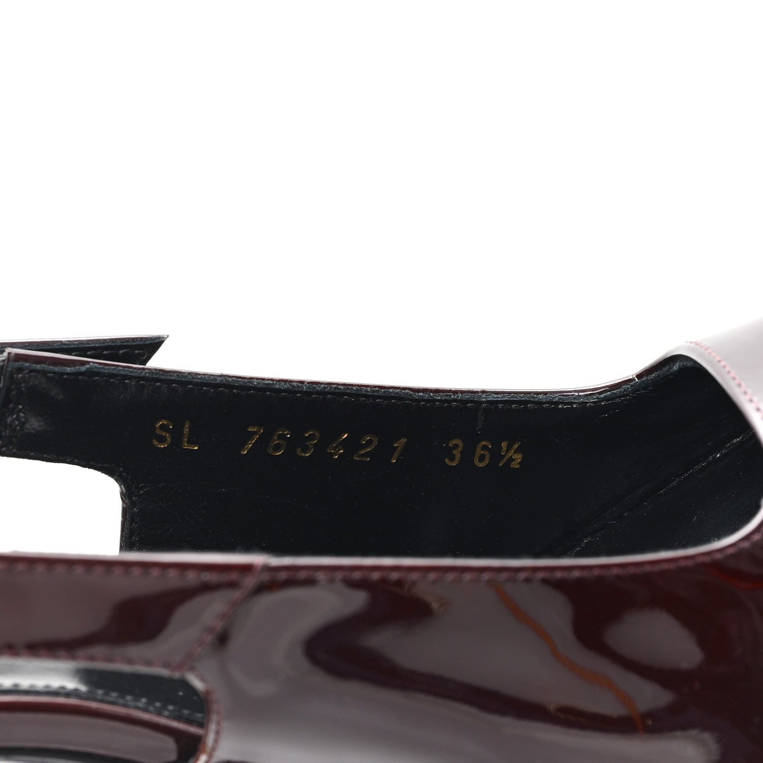 Vernice Gloss Lee 110 Slingback Pumps 36.5 Marron Glacé