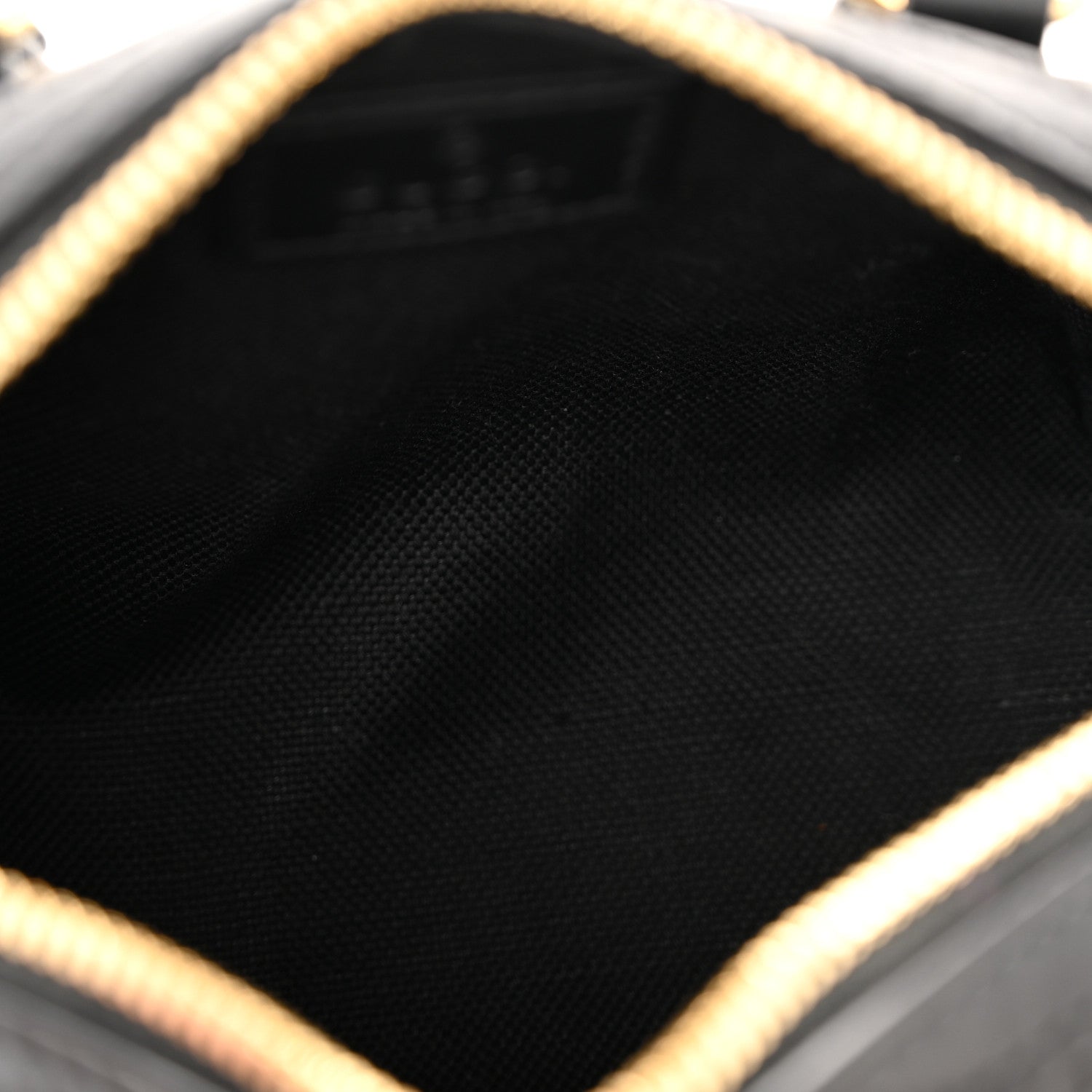 Calfskin Jumbo GG Embossed Super Mini Top Handle Bowler Bag Black