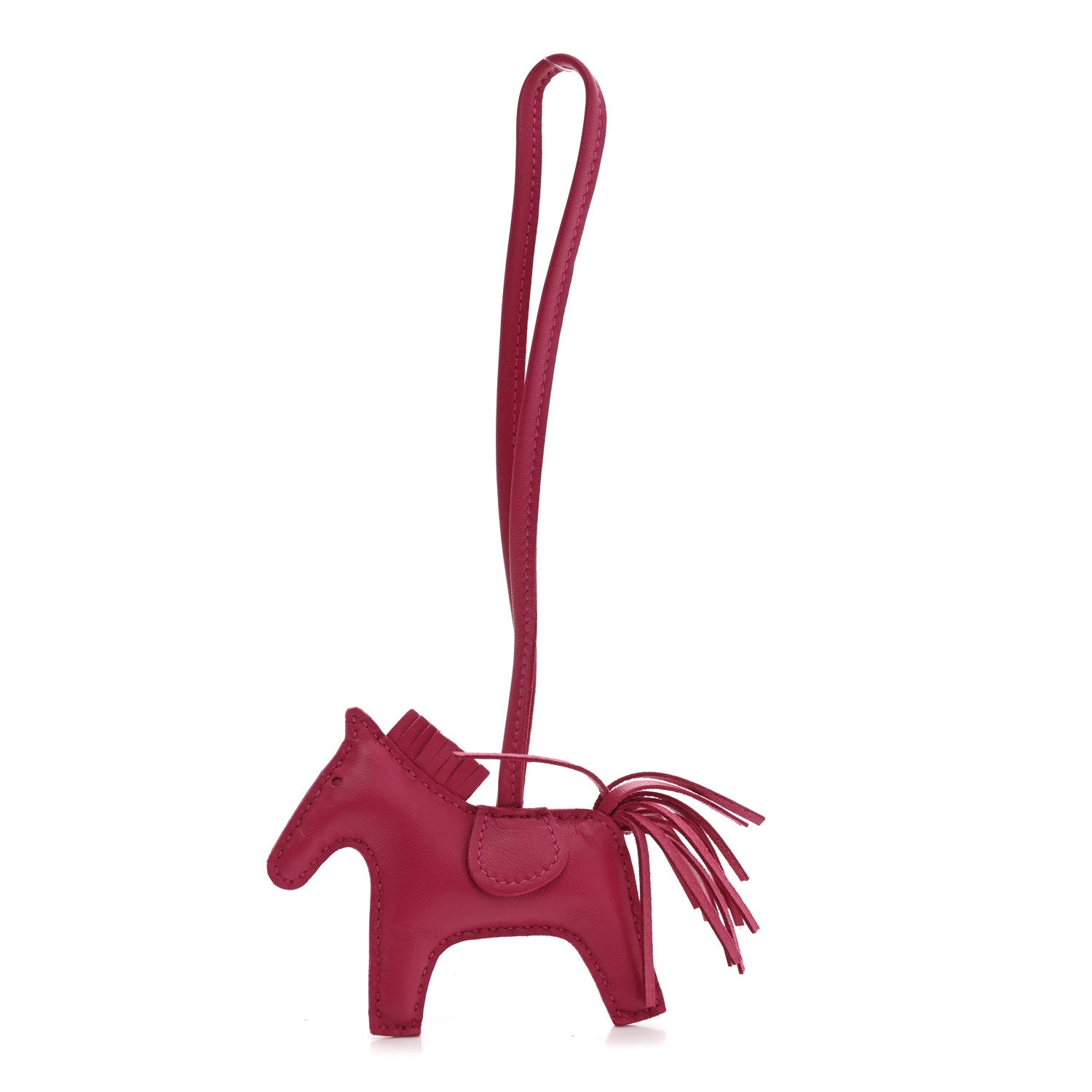 Milo Lambskin Grigri Rodeo Horse Bag Charm PM Rose Mexico