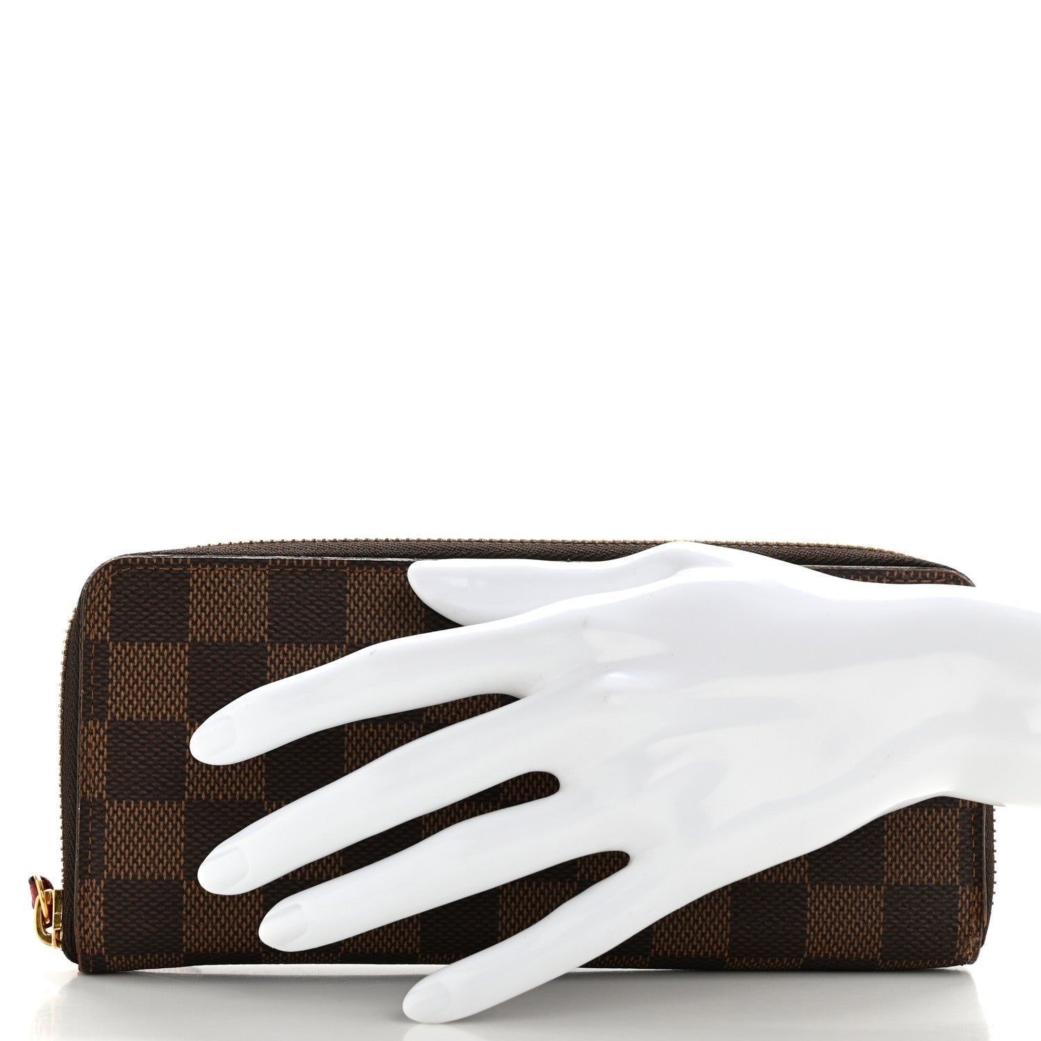 Damier Ebene Clemence Wallet Cherry