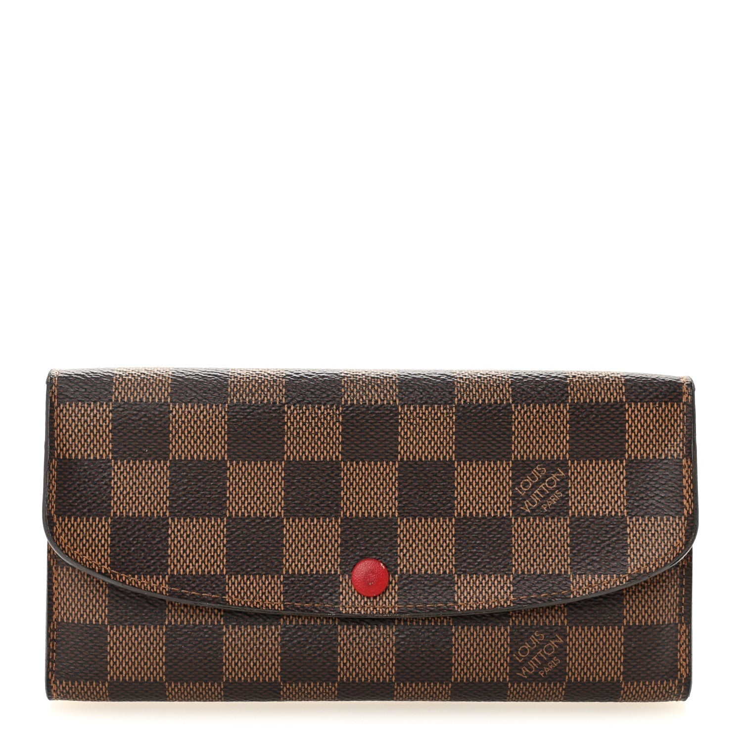 Damier Ebene Emilie Wallet Red