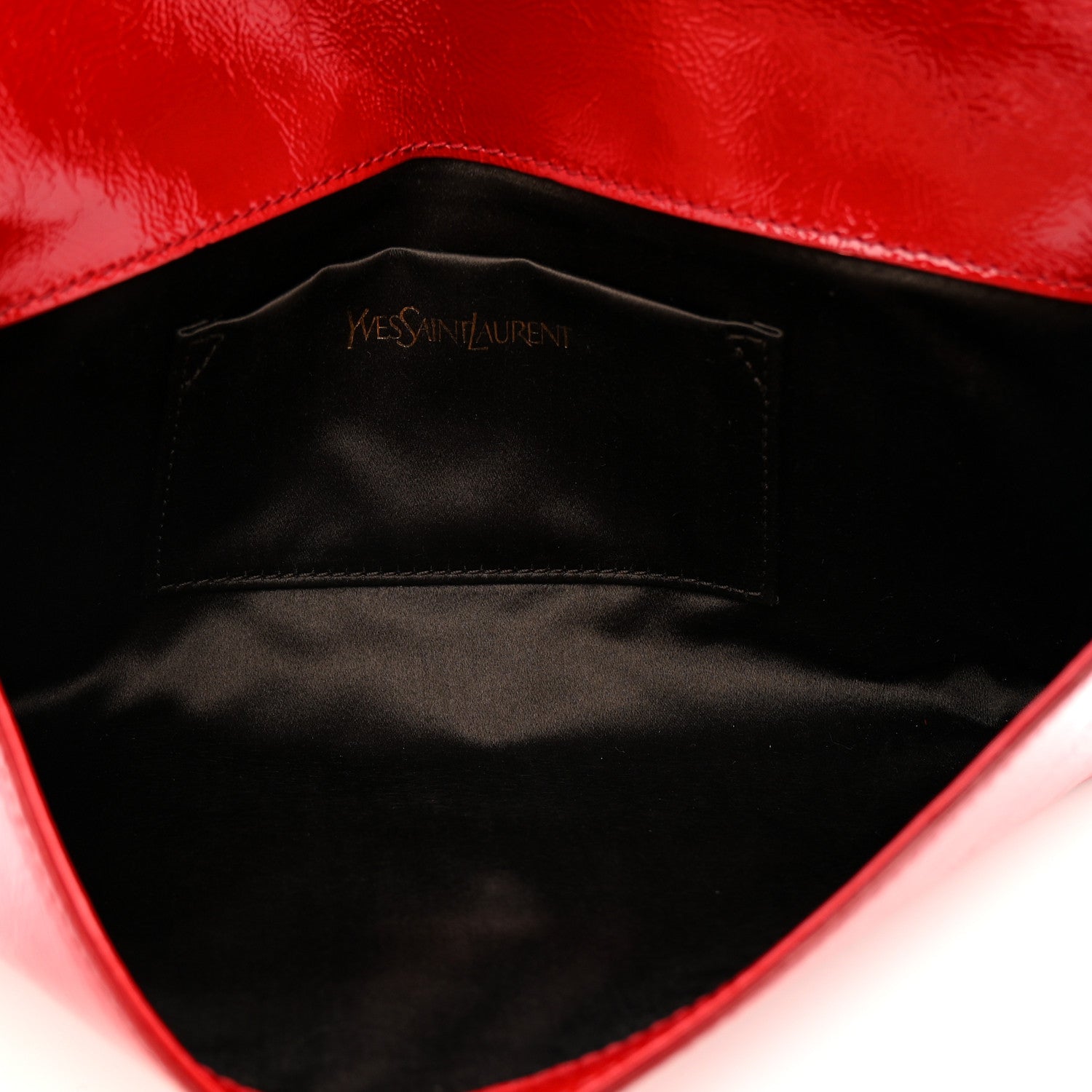 Textured Patent Monogram Large Belle De Jour Clutch Red