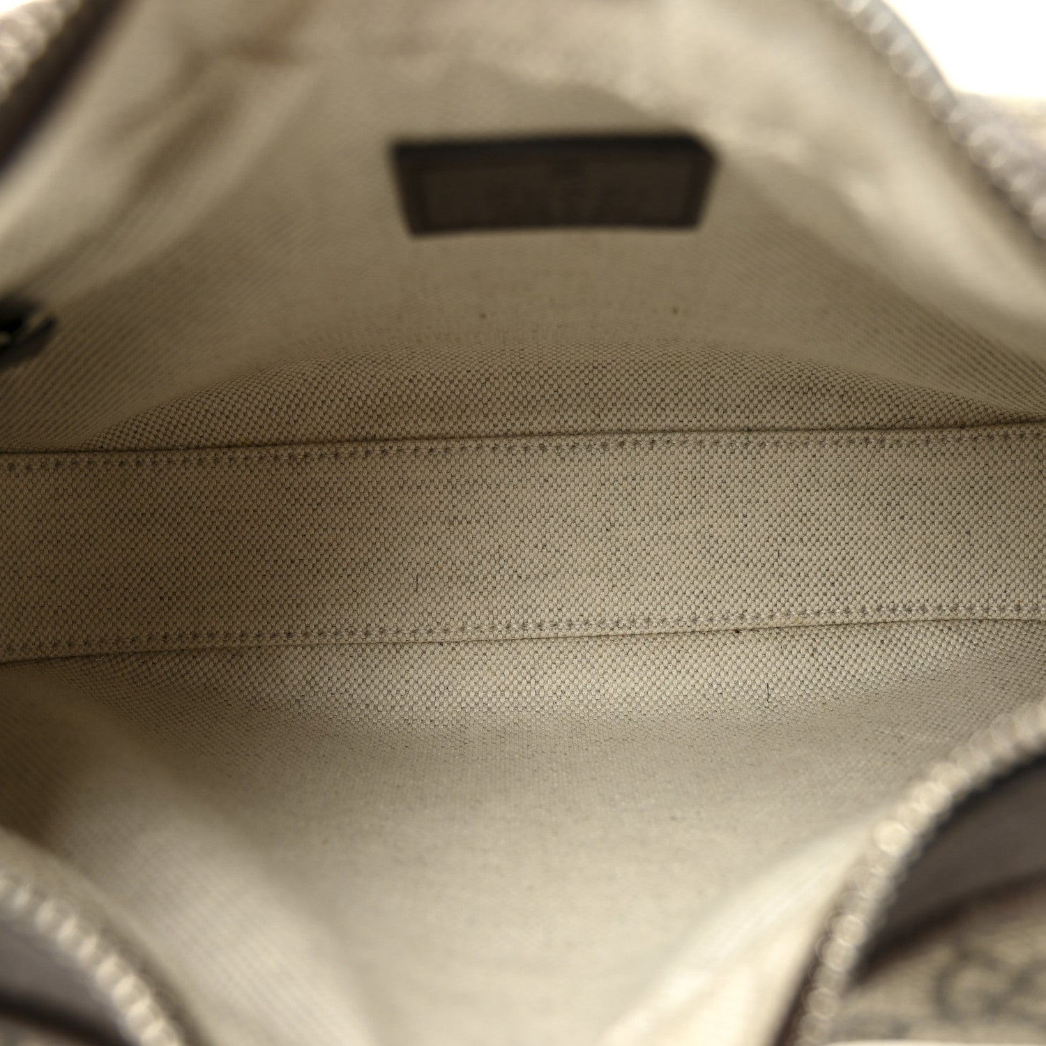 GG Supreme Monogram Textured Calfskin Web Small Attache Shoulder Bag Beige Ebony New Acero