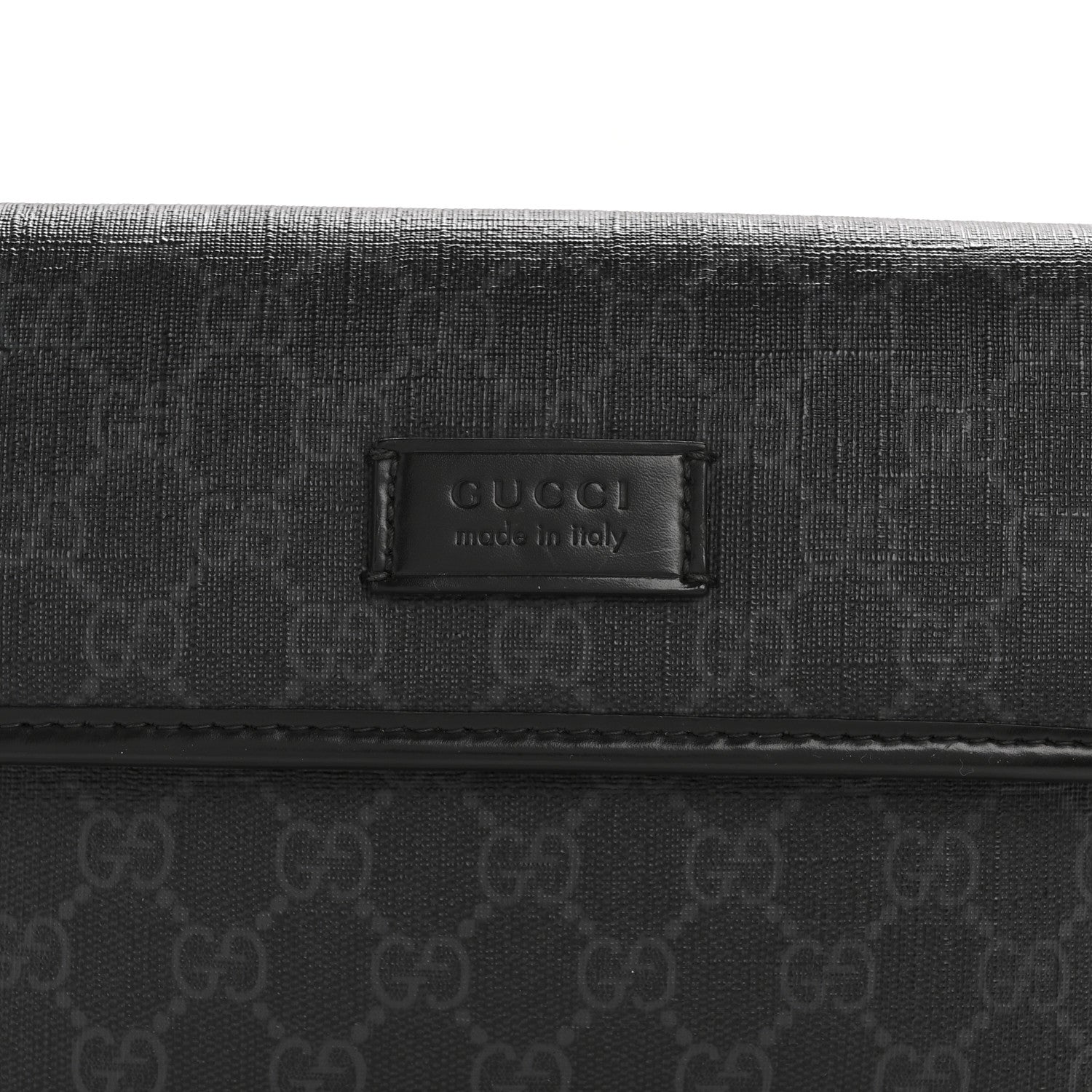 GG Supreme Monogram Web Slim Belt Bag Black Grey