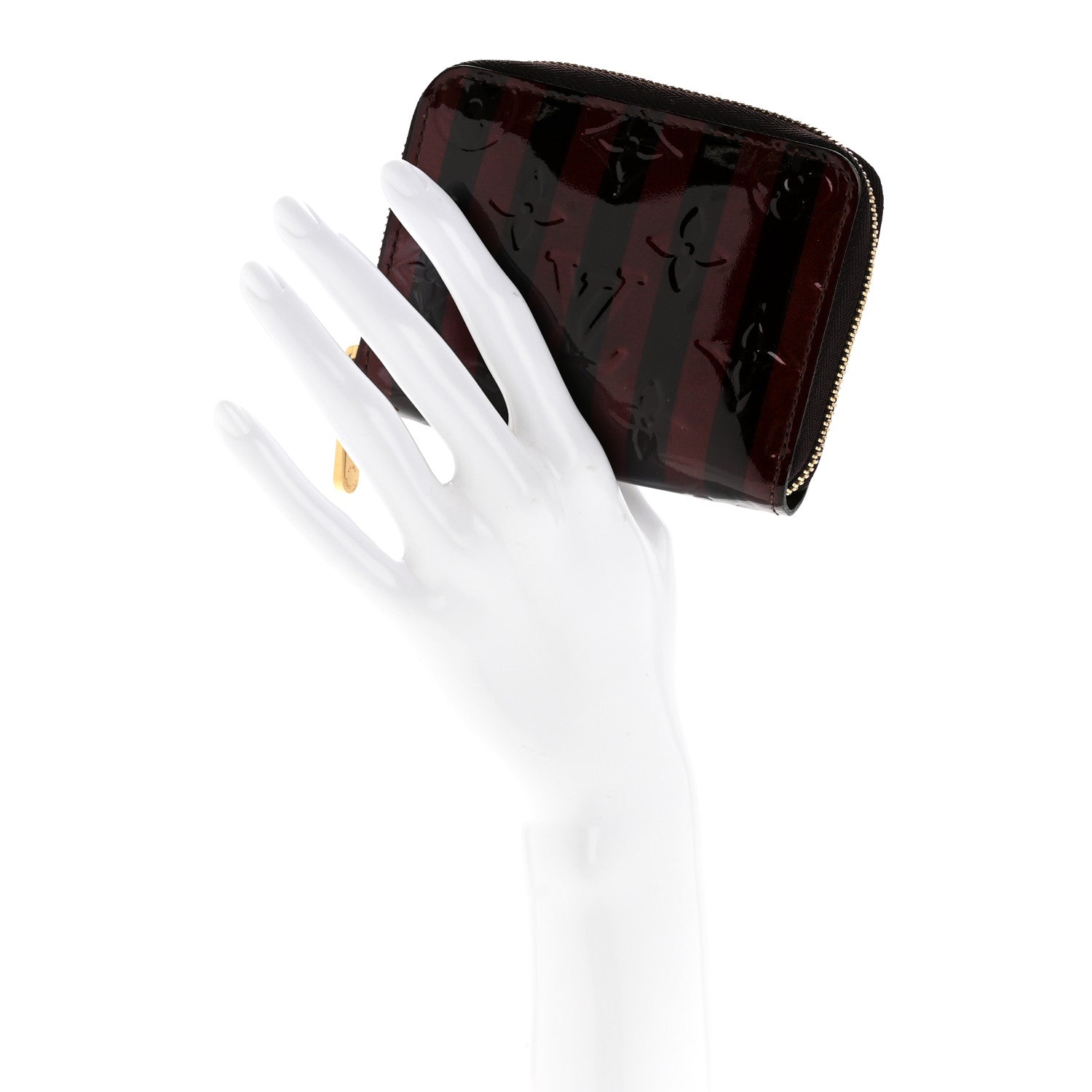Vernis Rayures Zippy Coin Purse Amarante