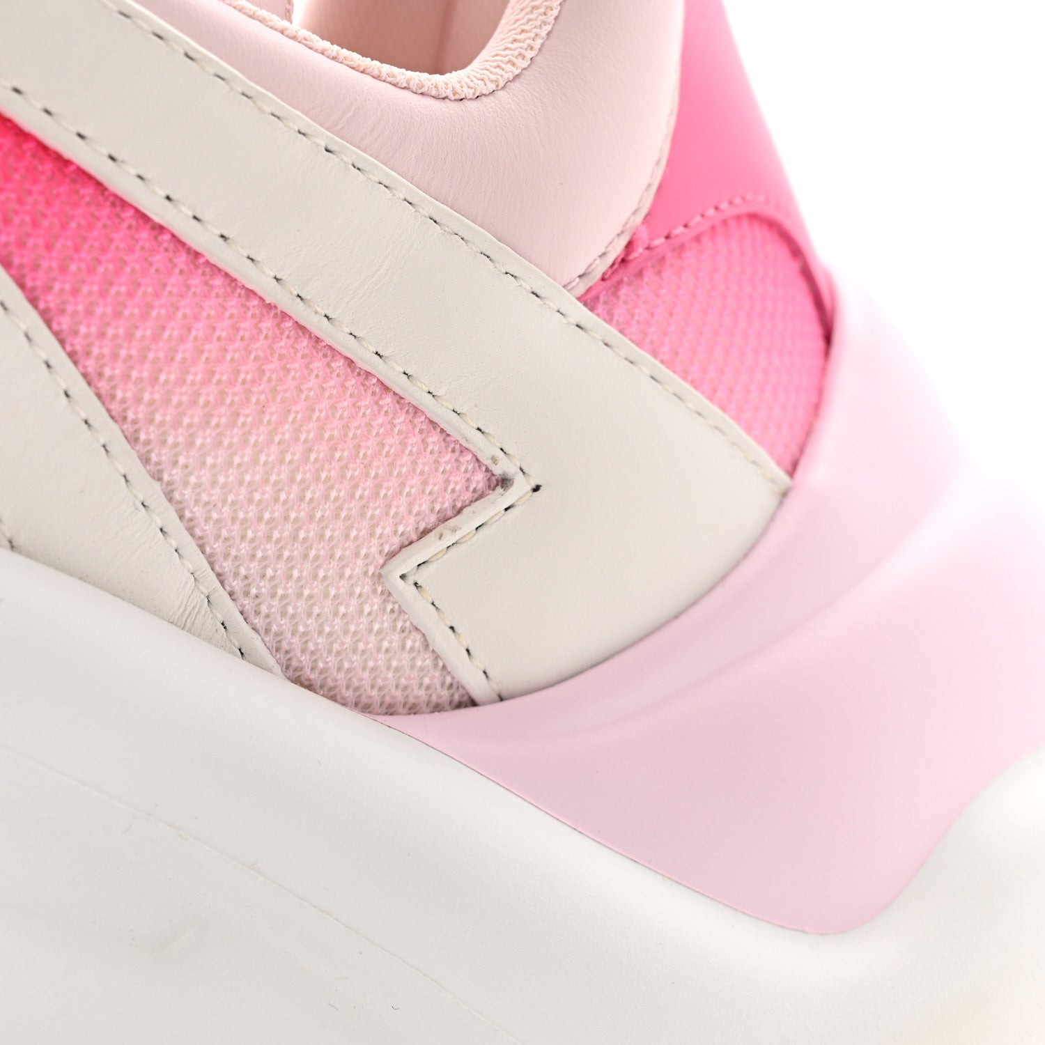 Calfskin Technical Nylon LV Archlight Sneakers 37 White Pink