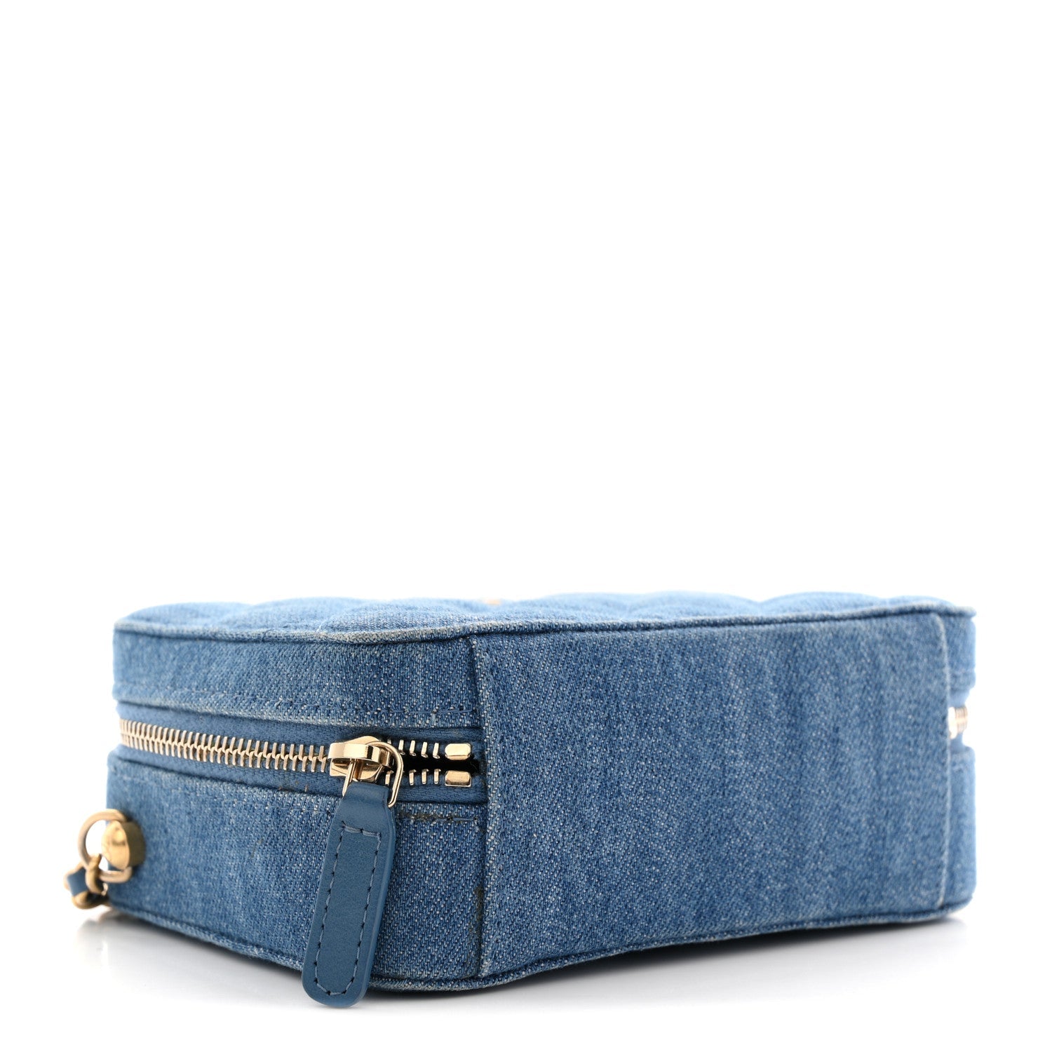 Denim Quilted CC Pearl Crush Camera Case Blue