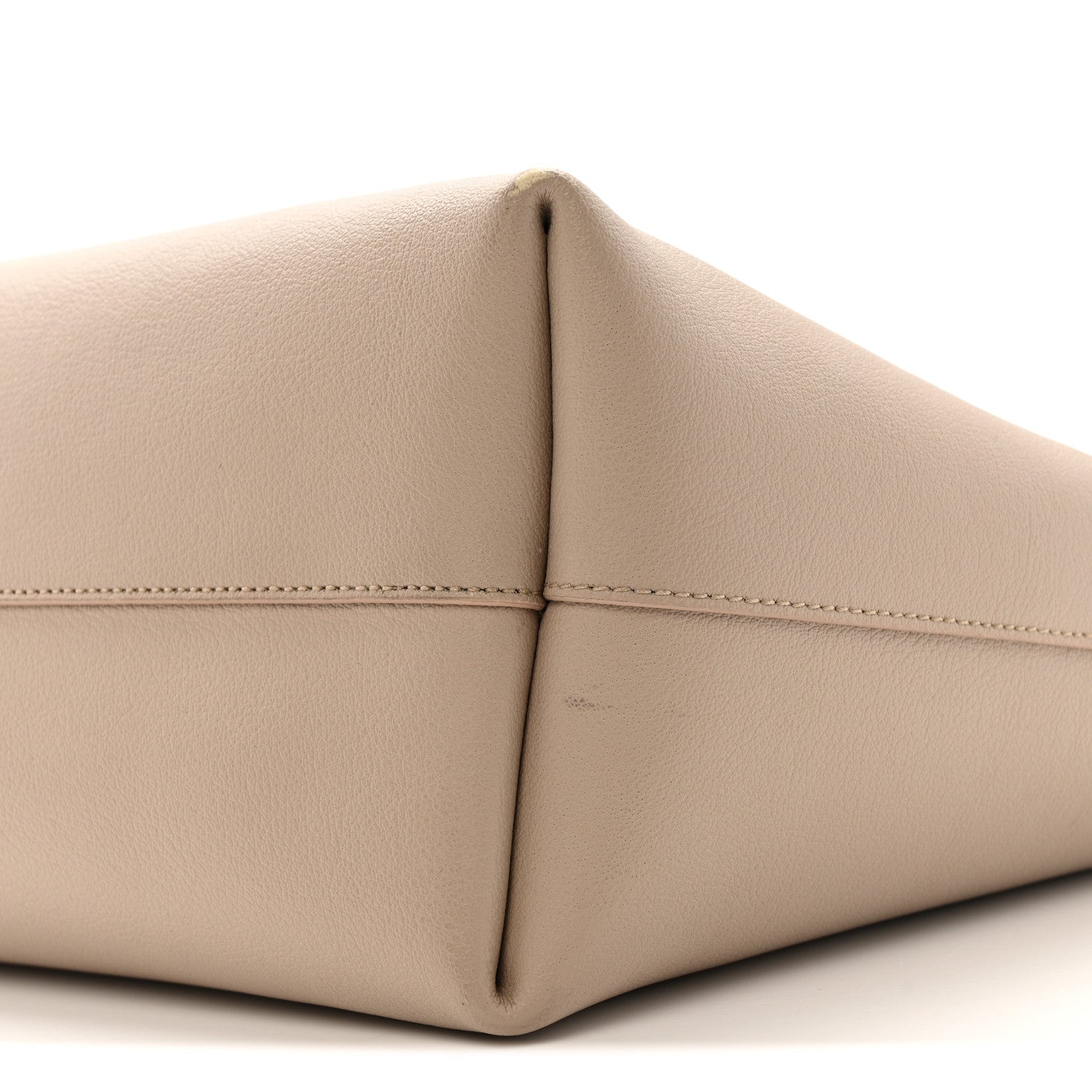 Calfskin Large Shopping Tote Dark Beige