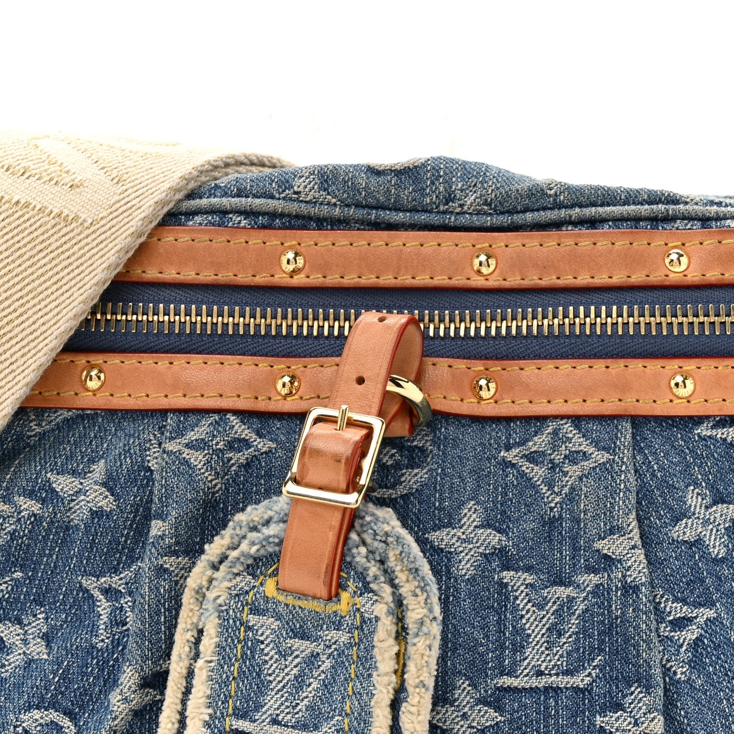 Monogram Denim High Rise Bumbag Blue