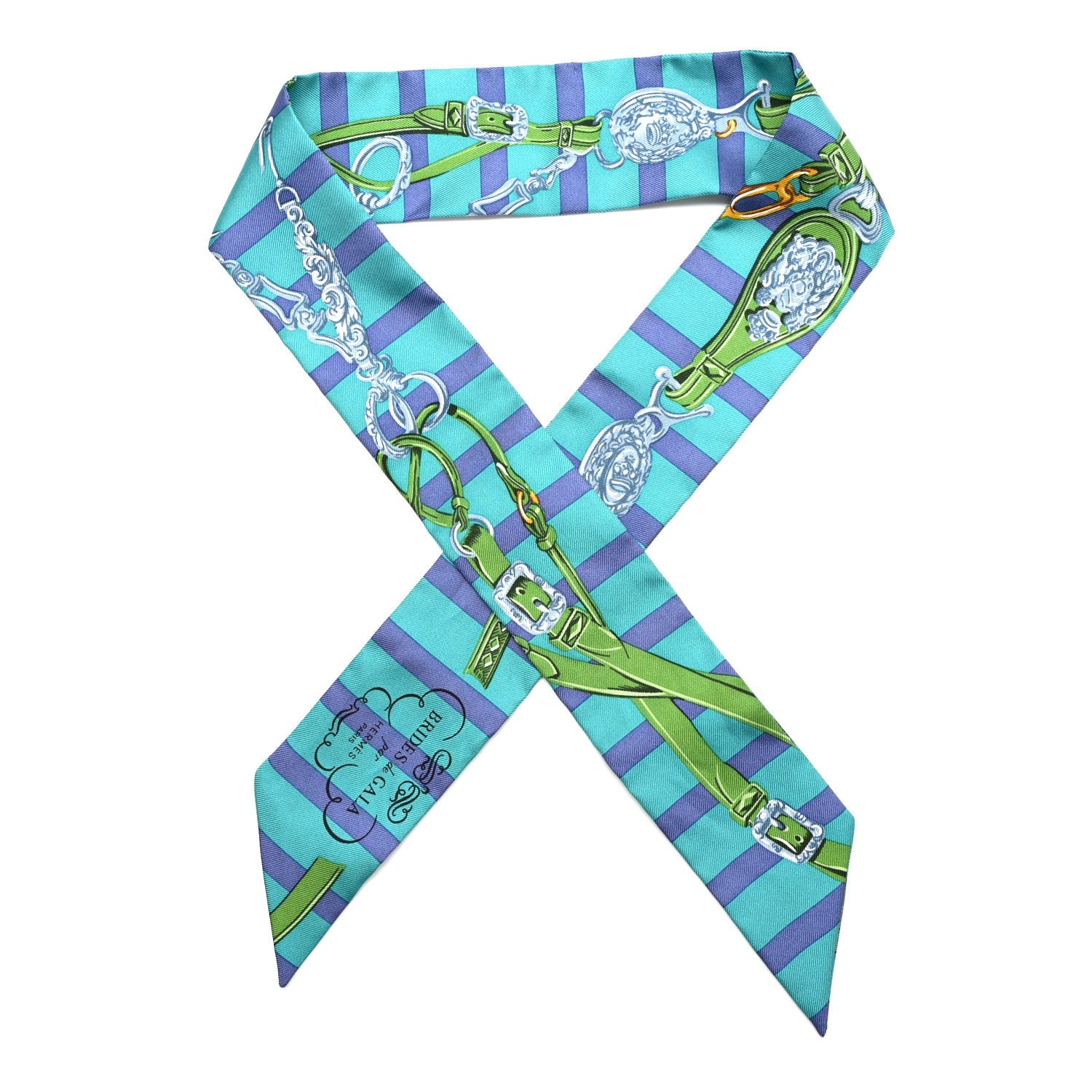 Silk Brides de Gala Bayaderes Twilly Turquoise Indigo Vert