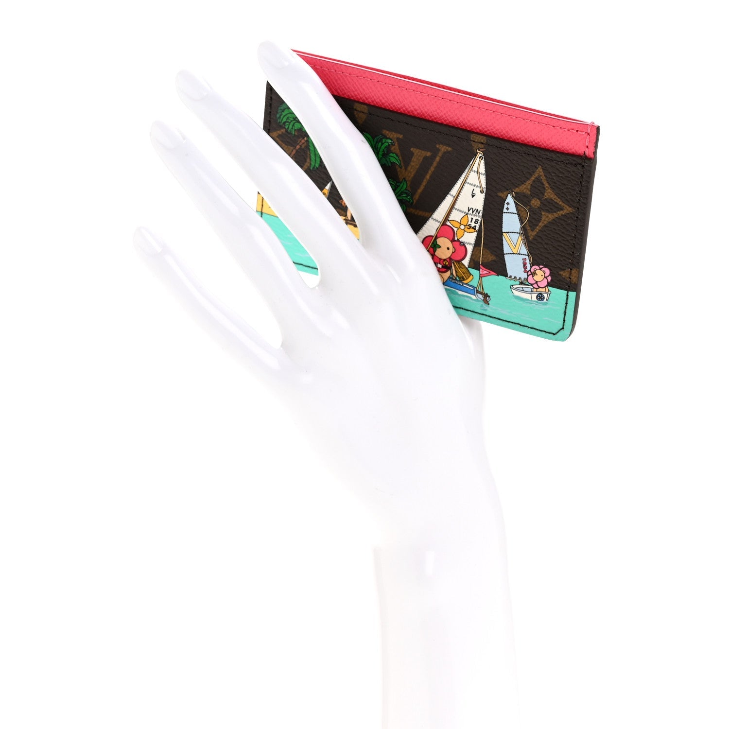 Monogram 2023 Christmas Animation Sailing Vivienne Cardholder Dragonfruit Pink