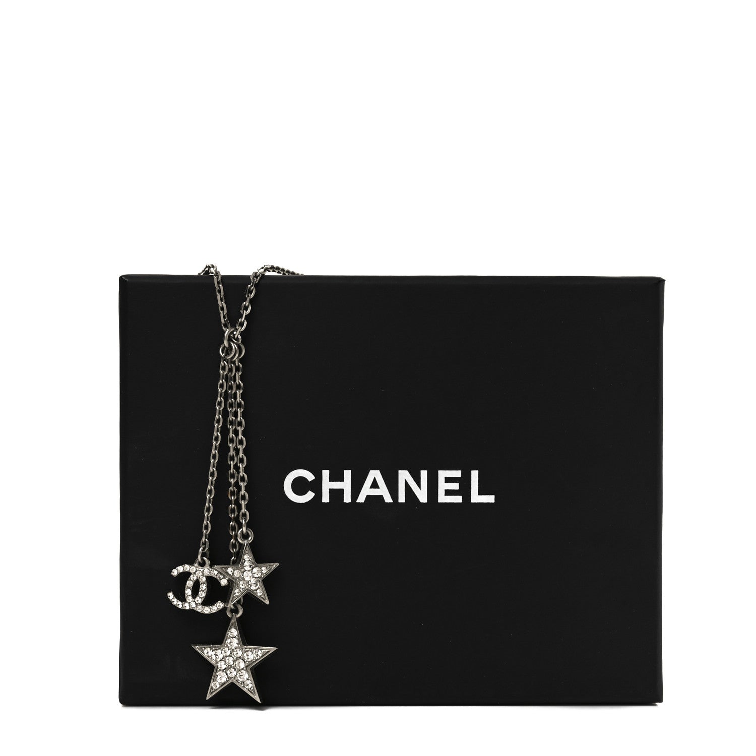 Crystal Star CC Pendant Necklace Silver Gold