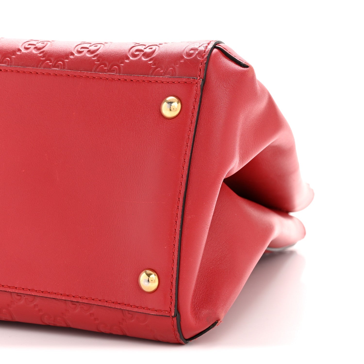 Soft Guccissima Signature Top Handle Tote Bag Red