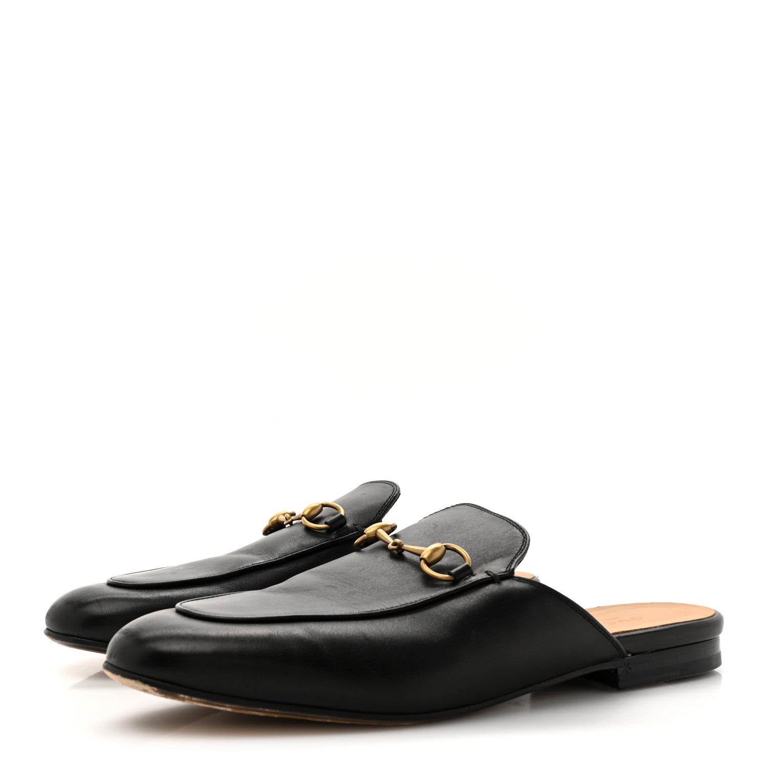 Calfskin Princetown Slippers 38 Black
