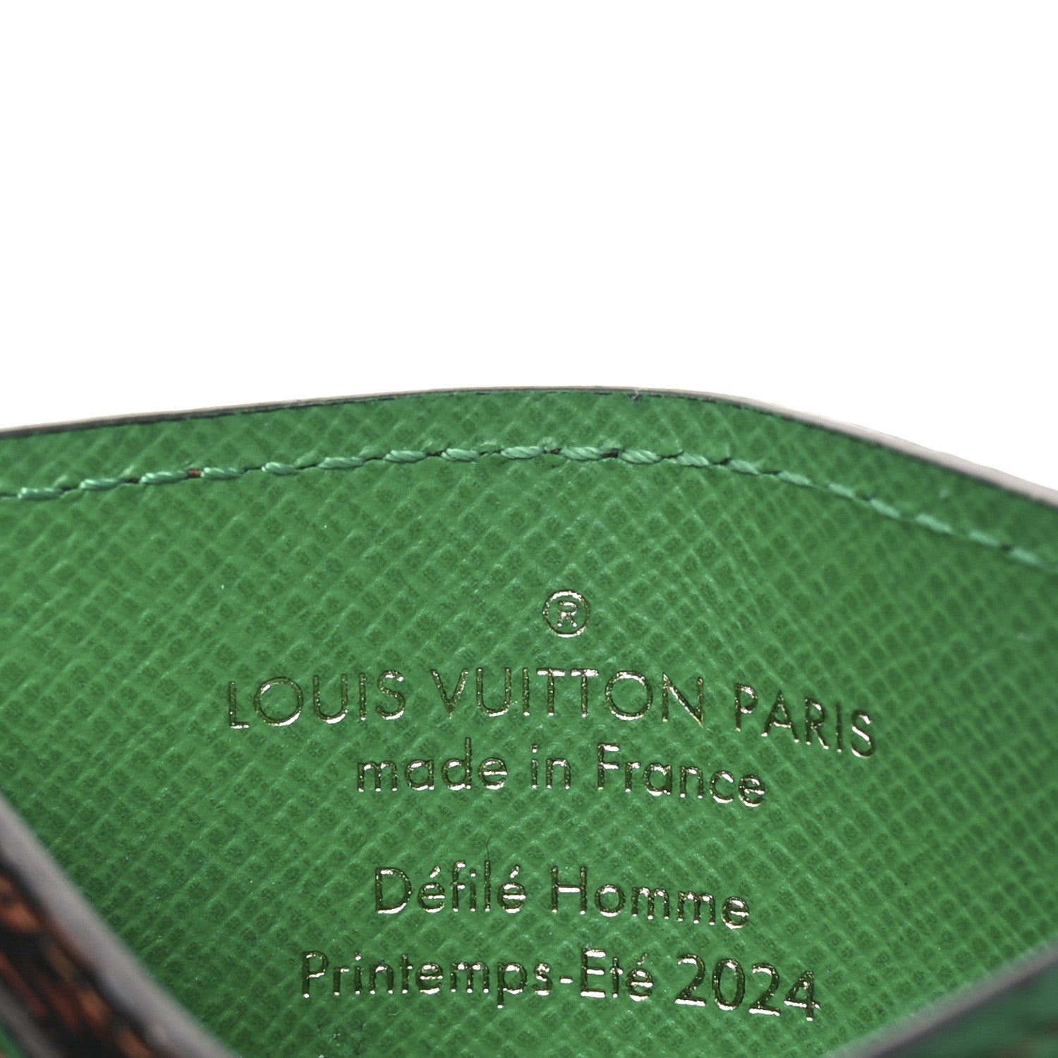 Damier Pop Porte Cartes Simple Card Holder Green