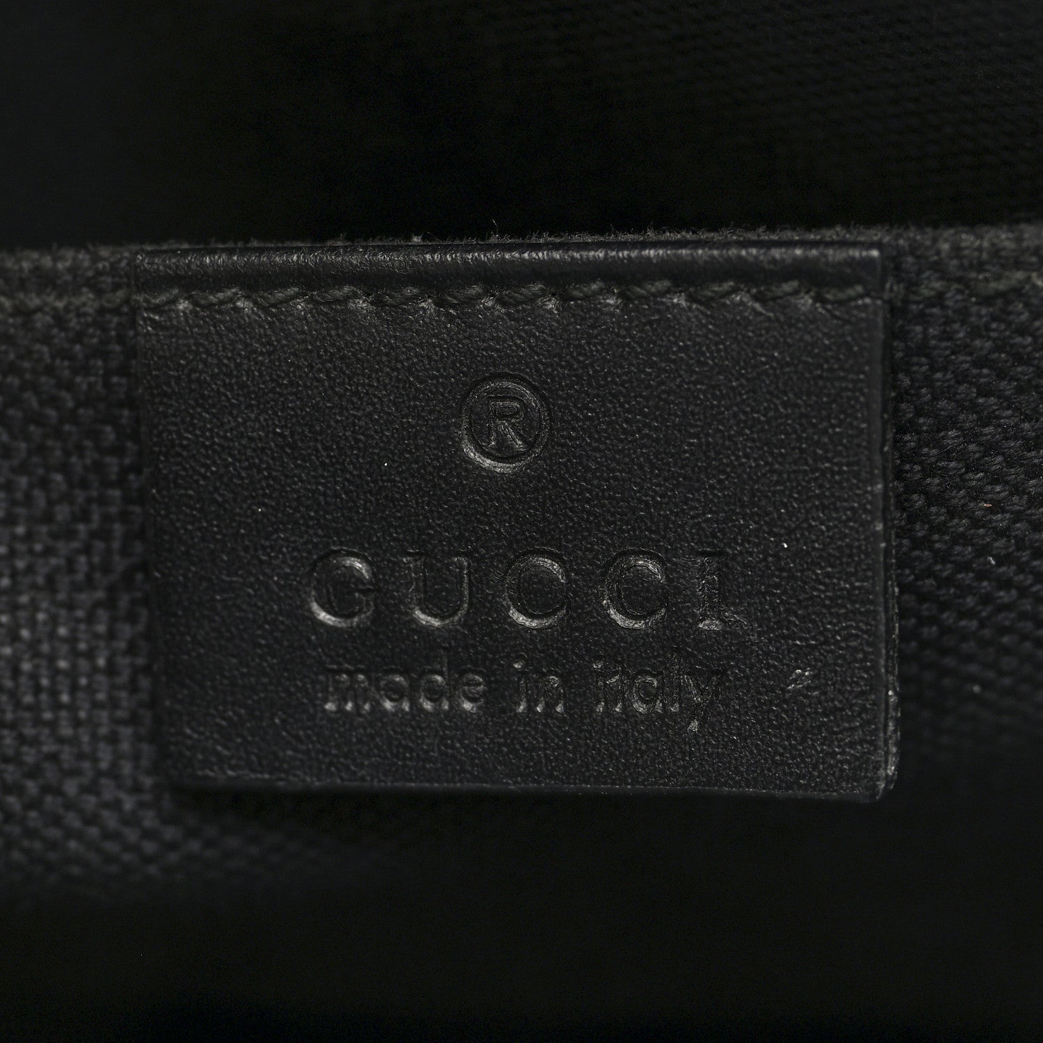 GG Supreme Monogram Selleria Calfskin Web New Web Cosmetic Case Black