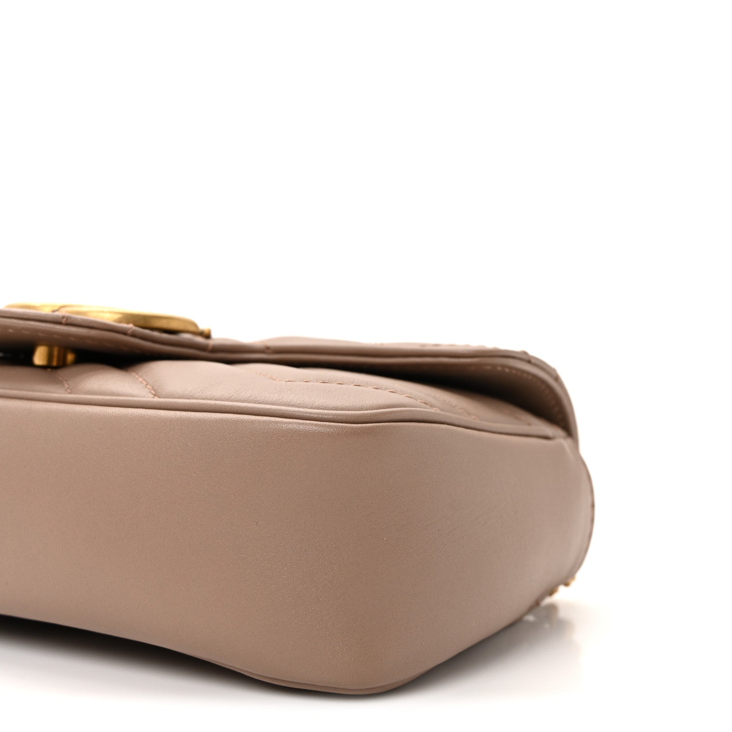 Calfskin Matelasse Super Mini GG Marmont Shoulder Bag Porcelain Rose