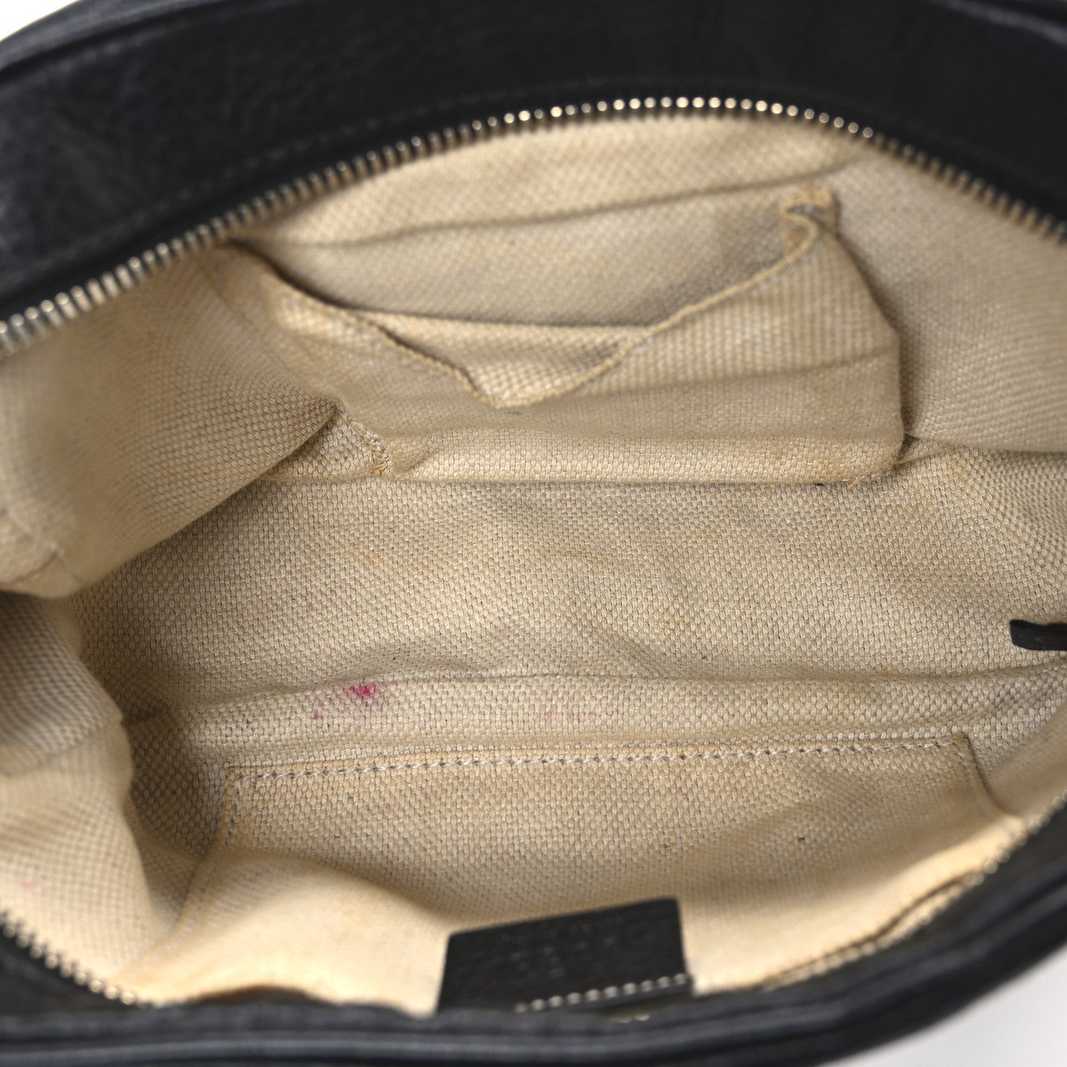 Pebbled Calfskin Small Soho Disco Bag Black