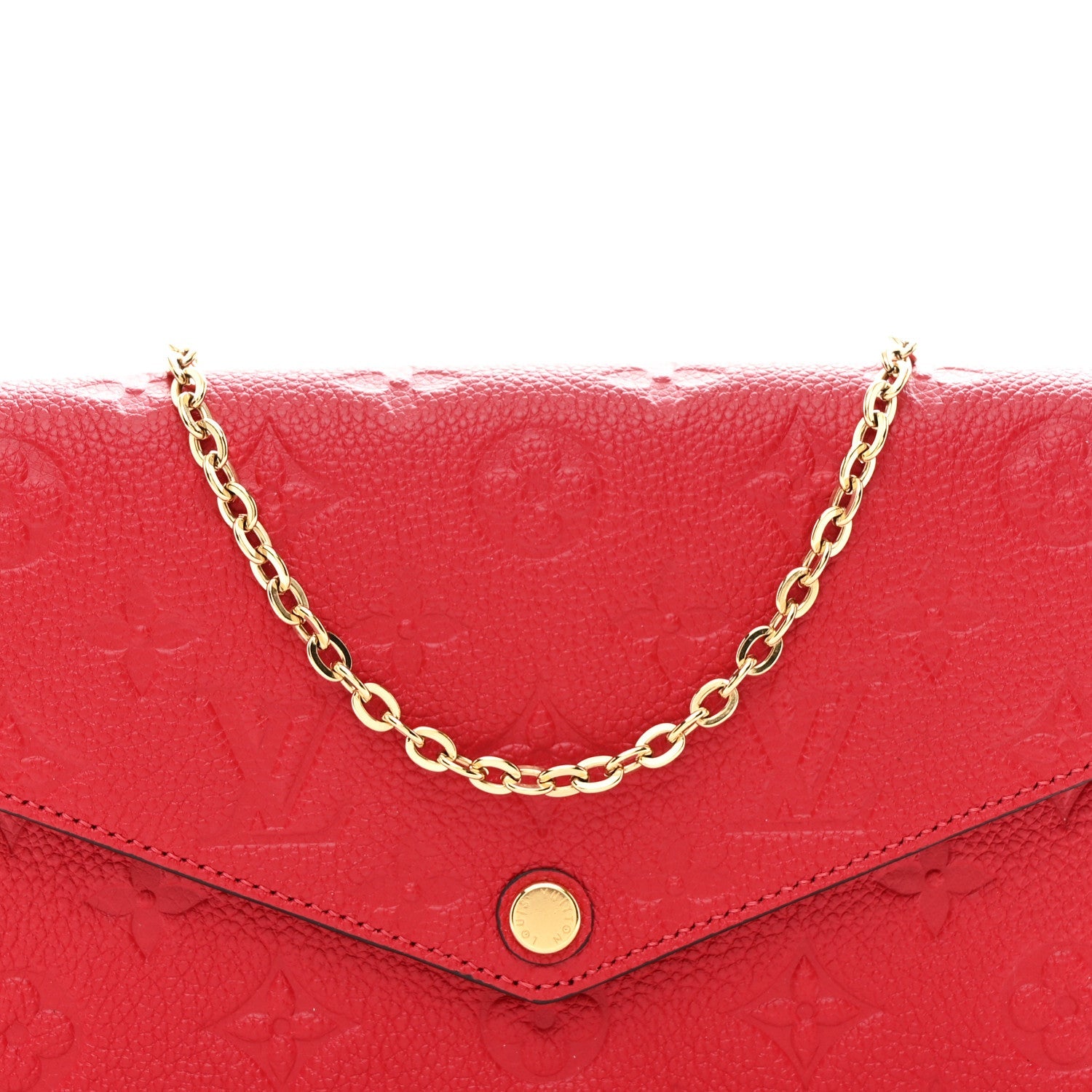 Empreinte Pochette Felicie Chain Wallet Scarlet