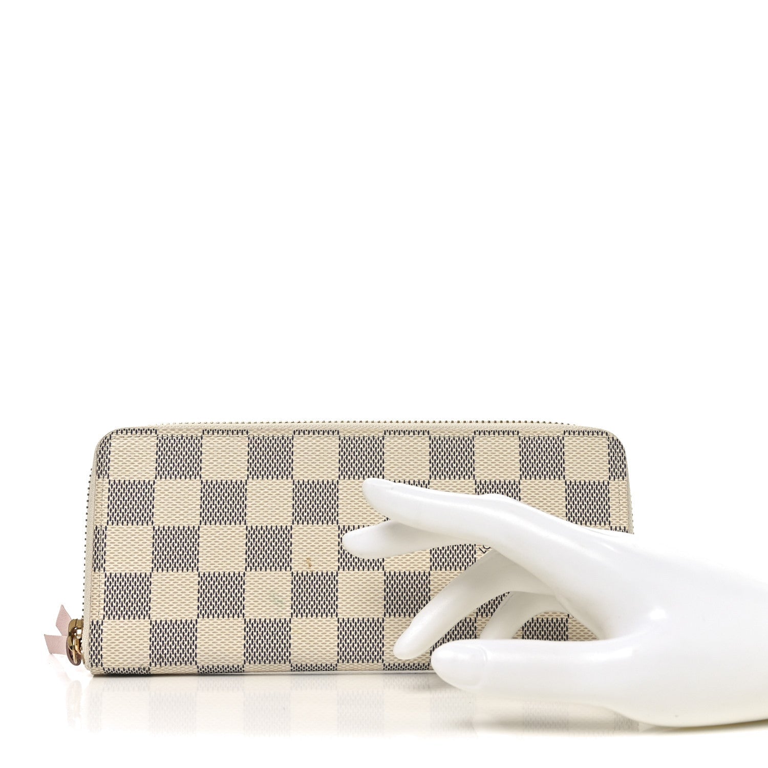 Damier Azur Clemence Wallet Rose Ballerine