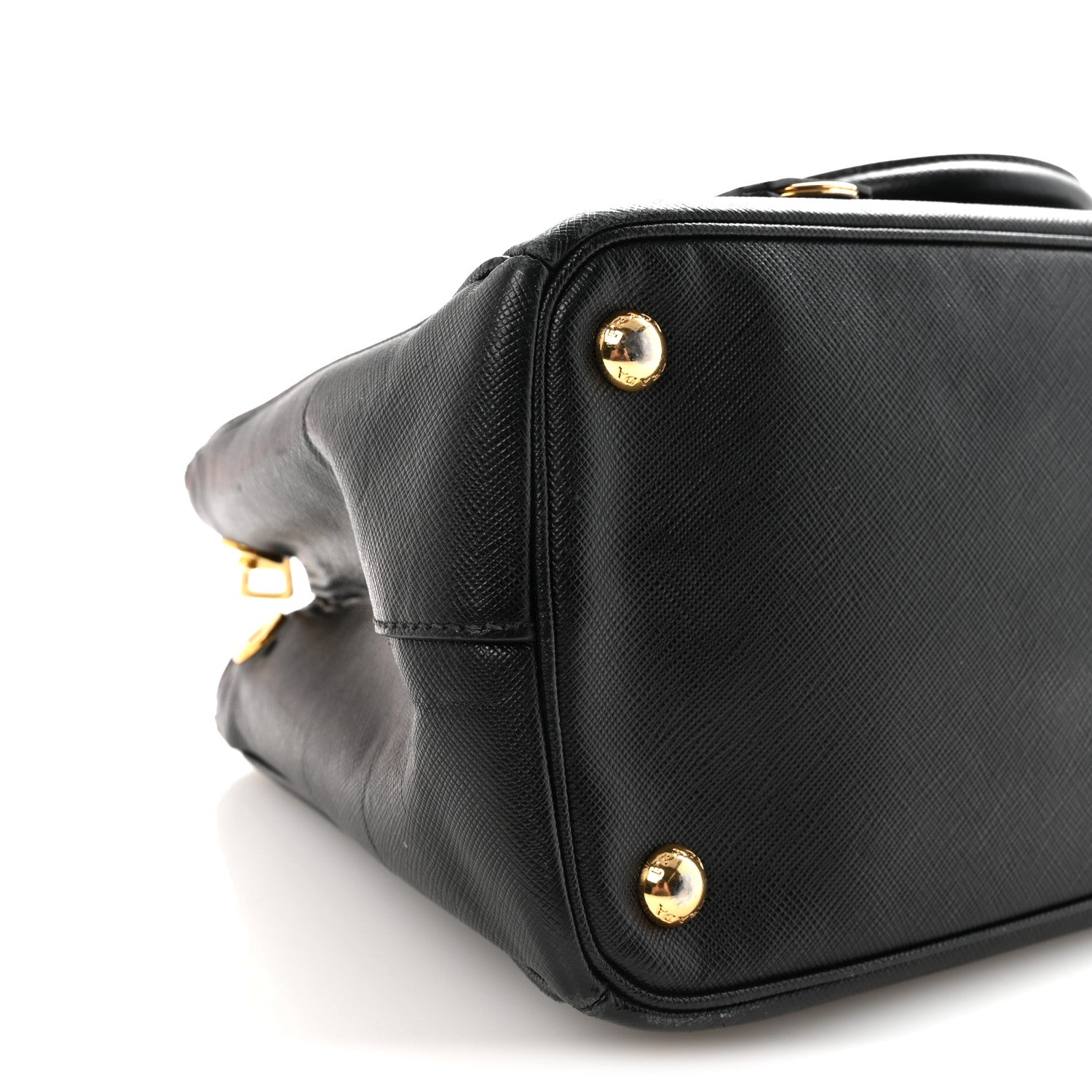 Saffiano Lux Small Galleria Double Zip Tote Black